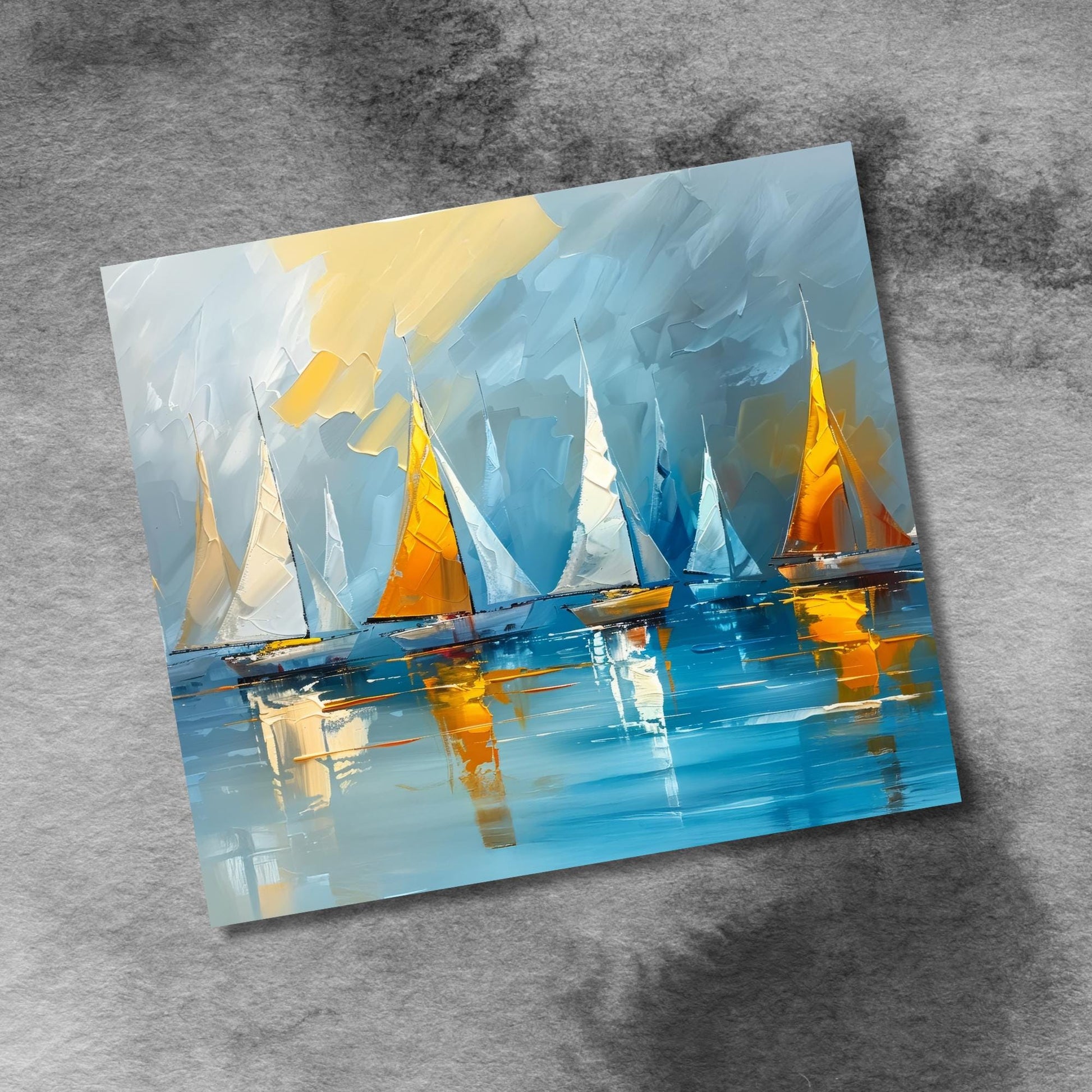 Sailboats In Golden Sun 20oz Skinny Tumbler Sublimation Templates, Seamless Straight PNG Digital Download