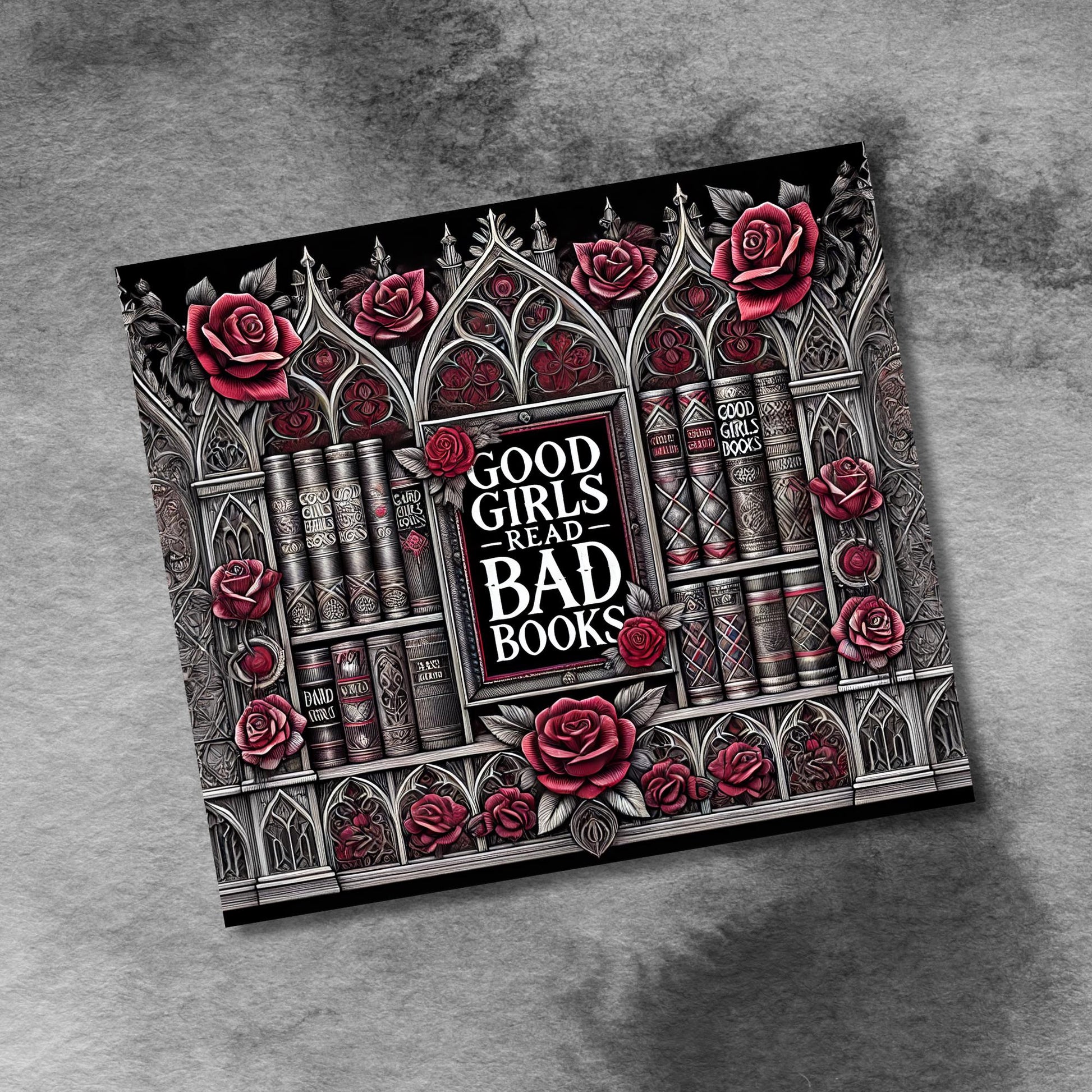 Good Girls Read Bad Books BookTok Book Lover 20 oz Skinny Seamless Sublimation Skinny Straight Tumbler Wrap Bundle Digital Download