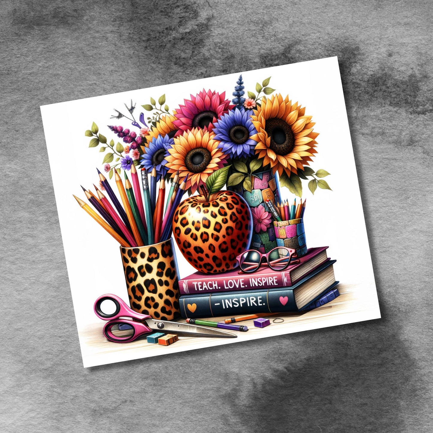 Teacher Life Tumbler Wrap, School Teaching 20 oz Skinny Tumbler Seamless Sublimation Design Digital Download PNG, Tumbler Wrap **Bonus PNG**