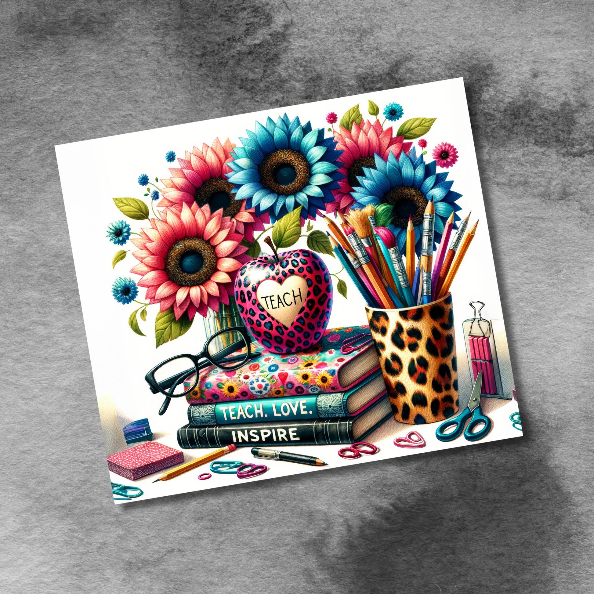 Teacher Life Tumbler Wrap, School Teaching 20 oz Skinny Tumbler Seamless Sublimation Design Digital Download PNG, Tumbler Wrap **Bonus PNG**