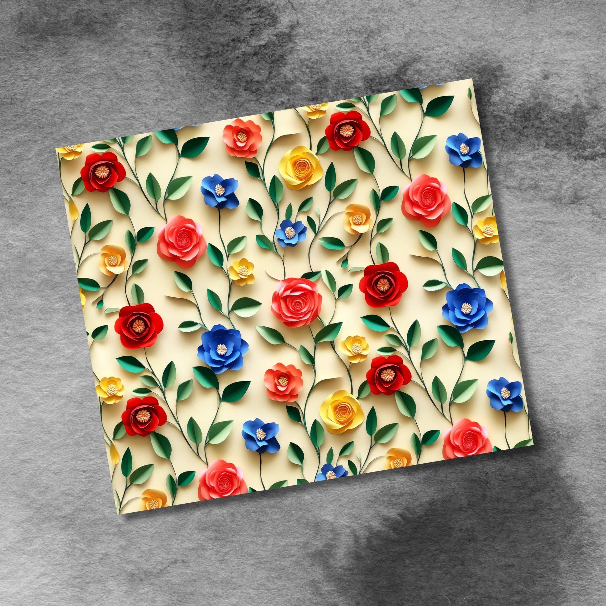 3D Spring Wildflowers 20oz Skinny Tumbler Wrap Seamless, Wild Flowers Tumbler Png Floral Tumbler 20 Oz Tumbler Png Sublimation Design