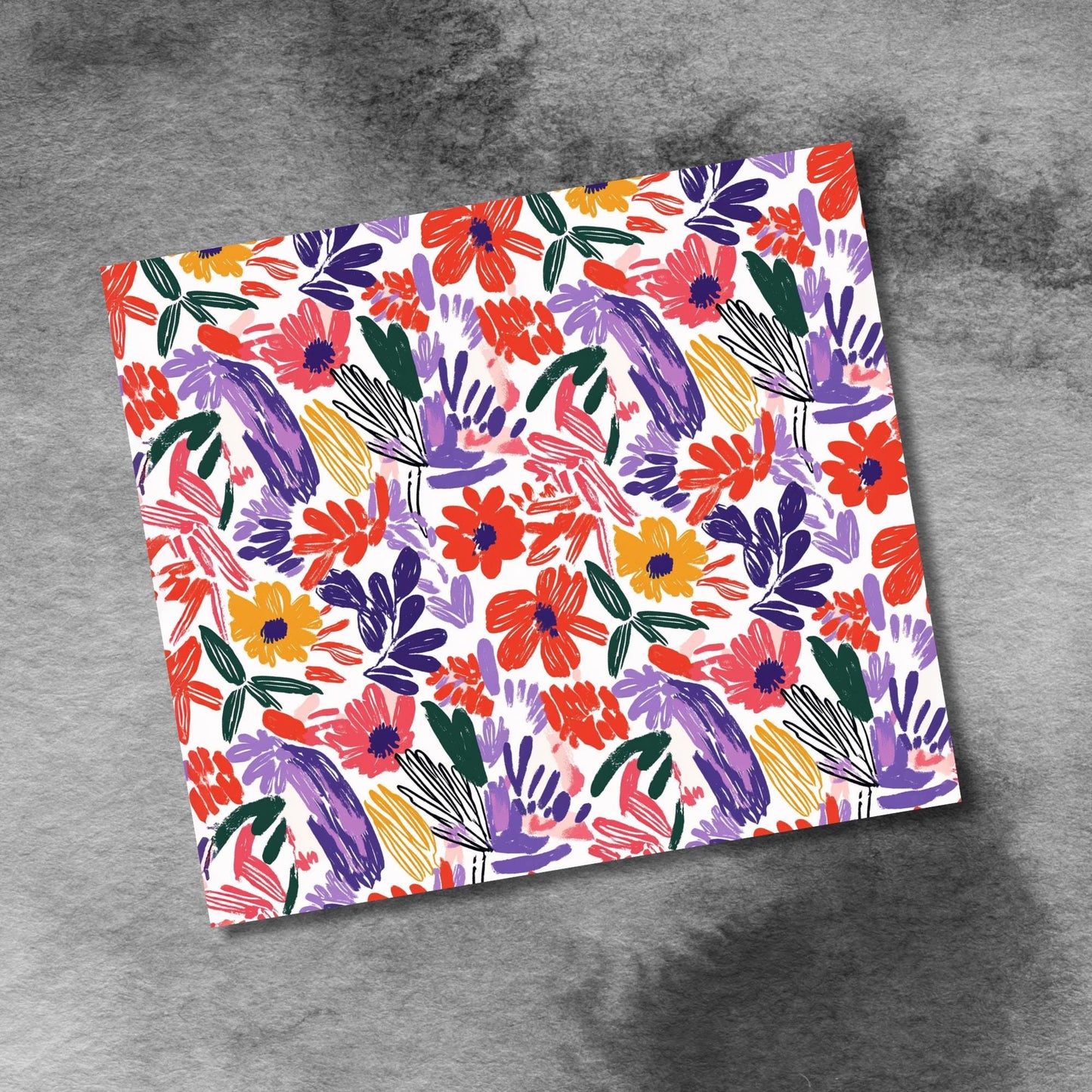 Spring Wildflowers 20oz Skinny Tumbler Wrap, Flower Seamless 20 Oz Floral Tumbler Wrap Sublimation Design