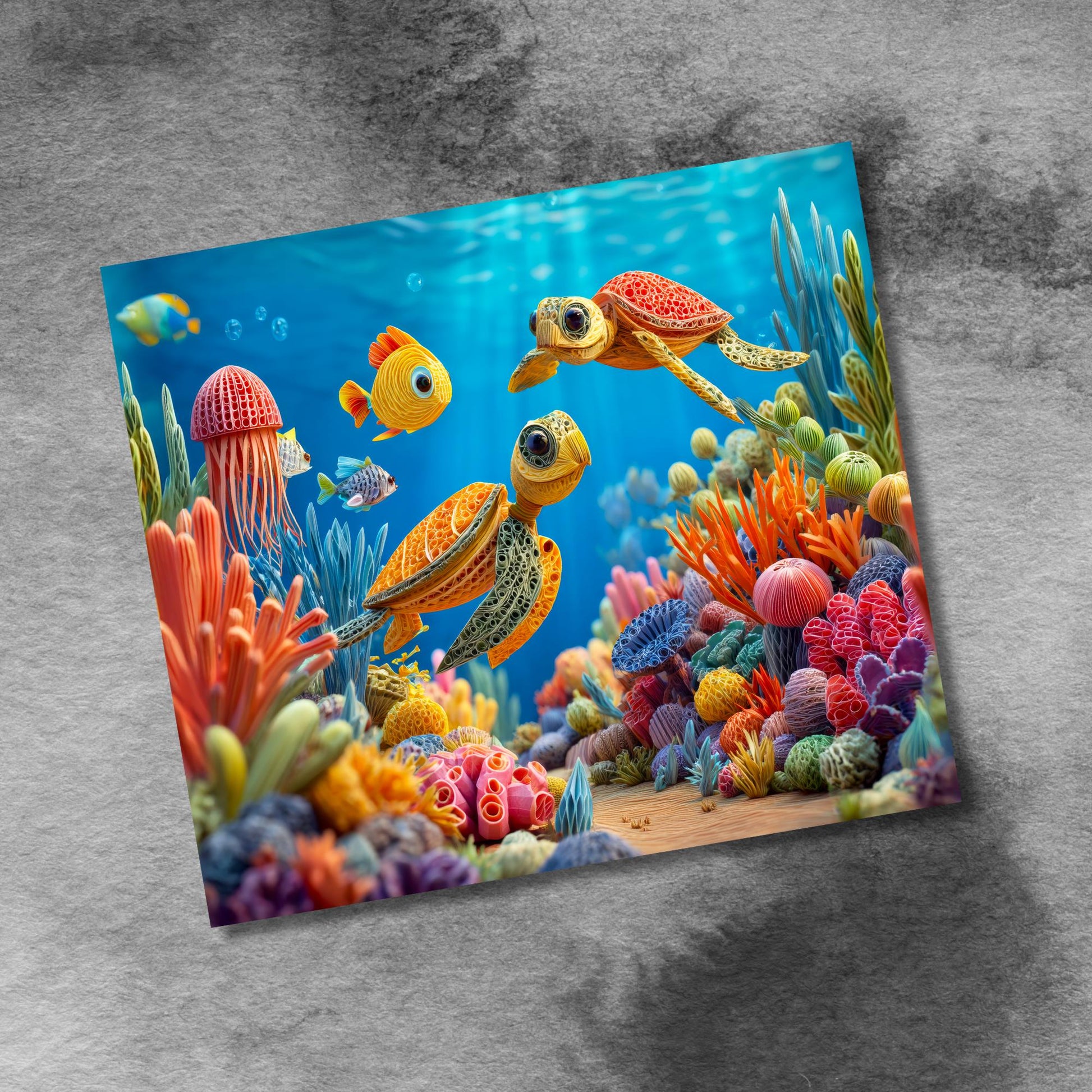 Baby Sea Turtles 20oz Skinny Tumbler Wrap , Ocean Seamless PNG Digital Download Sublimation Tumbler Designs