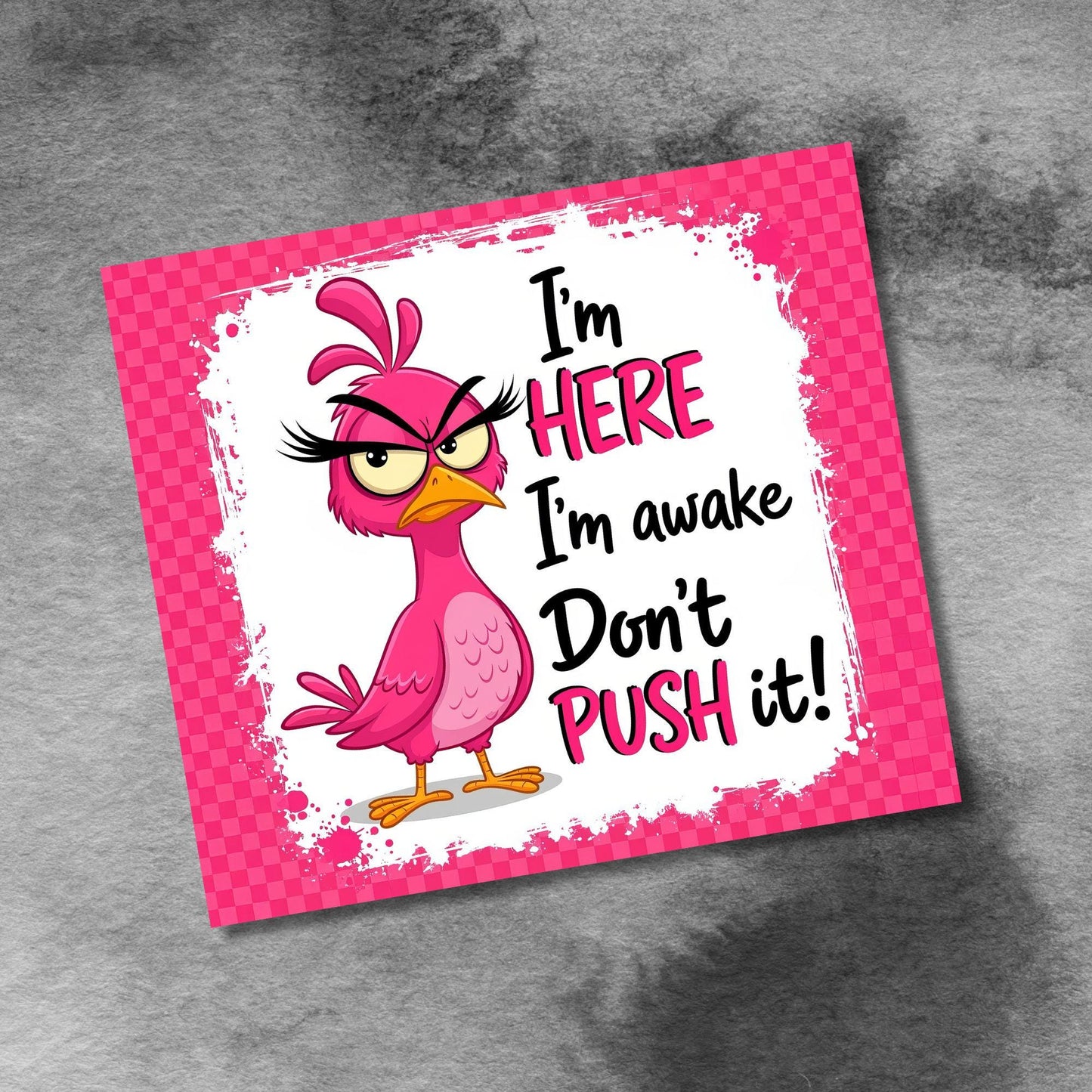 Sarcastic Quote 20oz Skinny Tumbler Wrap, Seamless Birds Funny Sublimation Design 20 oz skinny Tumbler Png