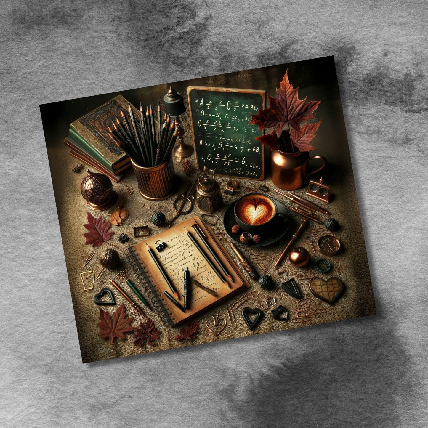 Cute Teacher 20oz Tumbler Wrap, Moody Dark Academic Teacher 20 oz Seamless Skinny Sublimation Design Educators Digital Download PNG