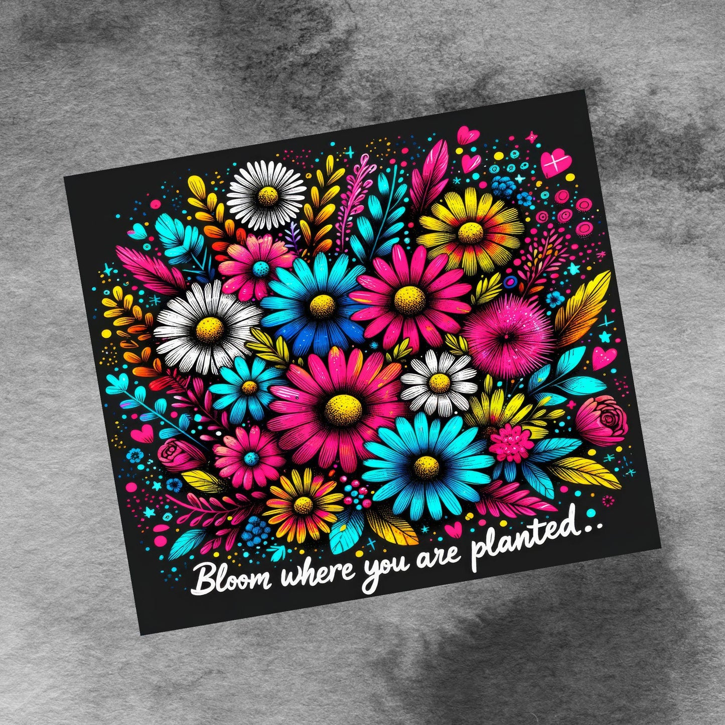 Inspirational Quote 20oz Skinny Tumbler Wrap, Bloom Where You Are Planted Sublimation Design 20 oz skinny Tumbler Png