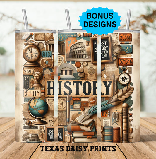Teacher Life Tumbler Wrap, School Teaching History 20 oz Skinny Tumbler Seamless Sublimation Design Digital Download PNG, Tumbler Wrap
