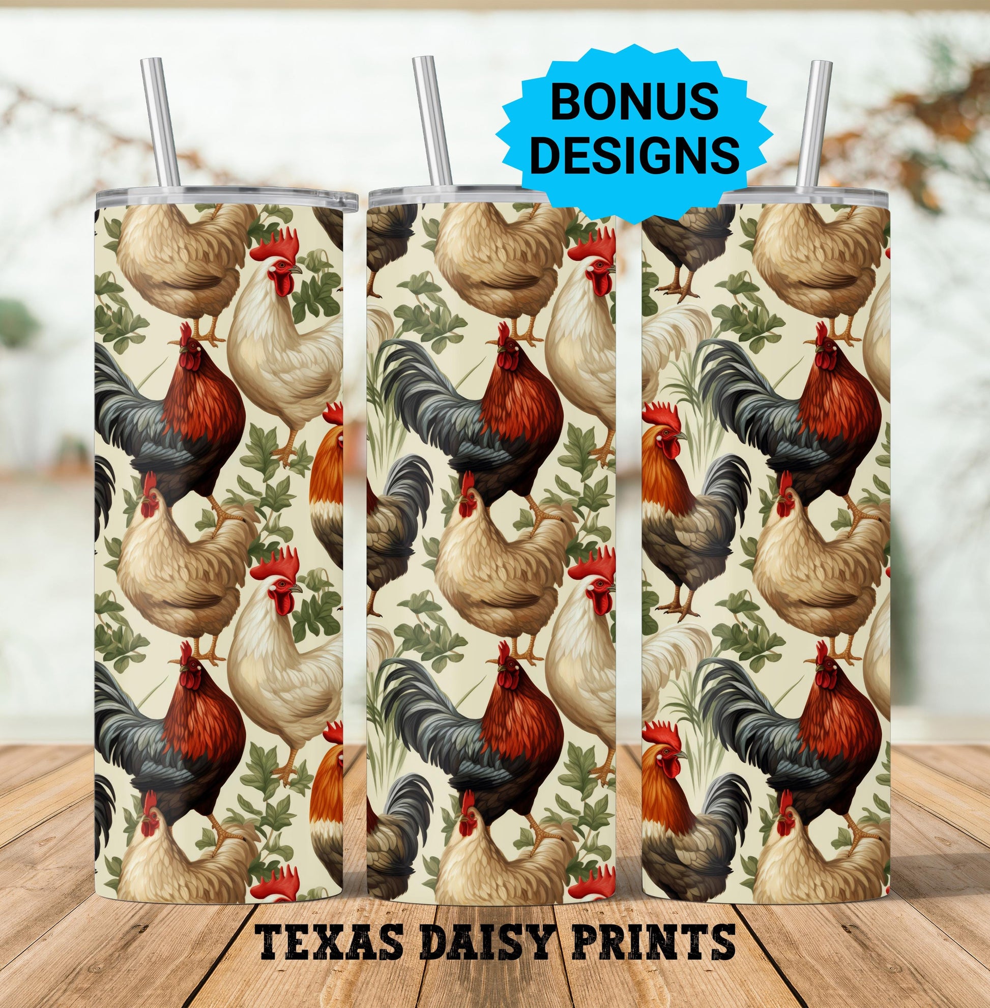 Chicken Farm Tumbler Wrap 20oz Skinny Tumbler Seamless Sublimation Design Templates,Chicken Lover Straight PNG Digital Download