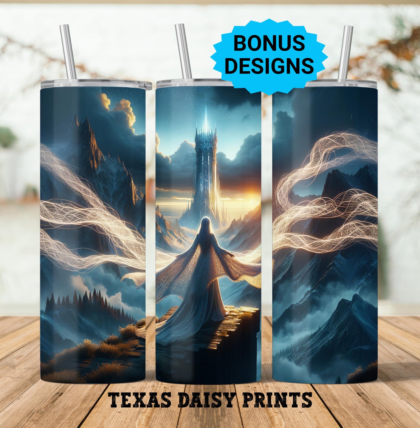 Fantasy Magical Aes Sedai Weaving of Magic 20 oz Skinny Tumbler Seamless Sublimation Wrap Design Digital Download PNG Instant DIGITAL ONLY