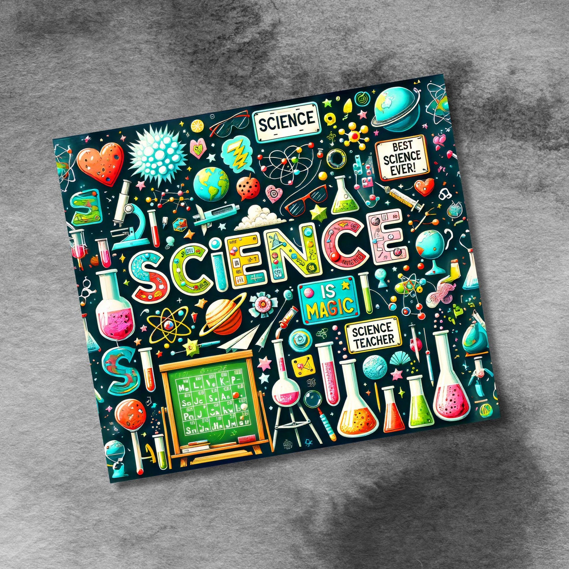 Teacher Life Tumbler Wrap, School Teaching Science 20 oz Skinny Tumbler Seamless Sublimation Design Digital Download PNG, Tumbler Wrap