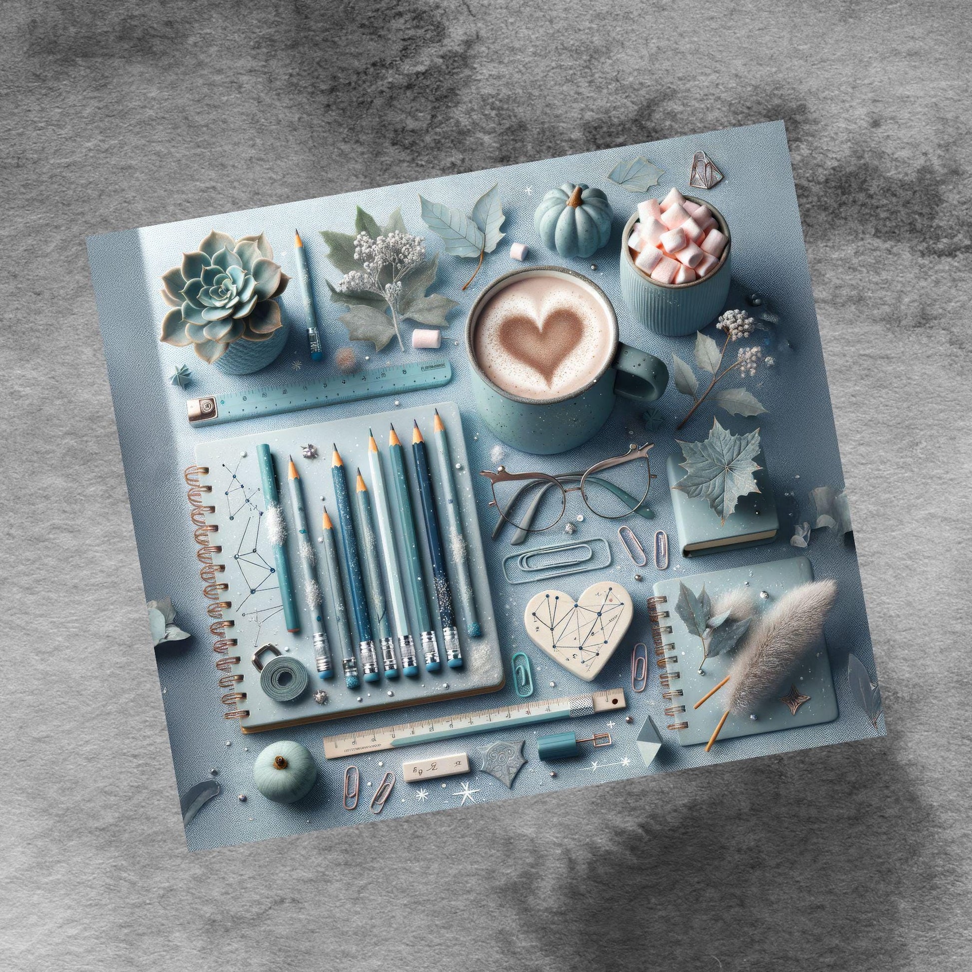 Cute Teacher Themed Tumbler Wrap, Cool Calm Winter Study Vibes Teacher 20oz Skinny Sublimation Design for and Educators Digital Download PNG