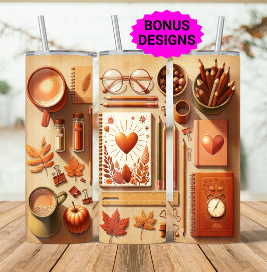 Cute Teacher Themed Tumbler Wrap, Desert Sunset Bohemian Teacher 20oz Skinny Sublimation Design for and Educators Digital Download PNG