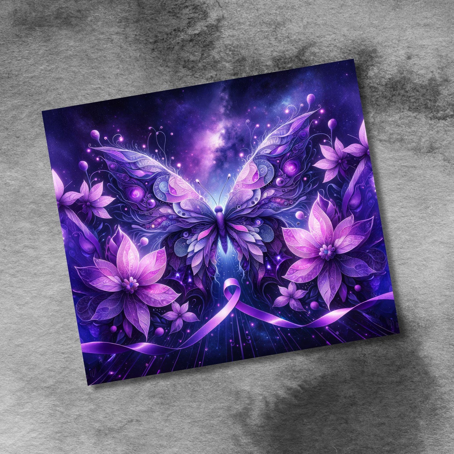 Lupus, Alzheimers Awareness Survivor 20 oz Skinny Tumbler Seamless Sublimation Design Digital Download PNG, Purple Ribbon Awareness Tumbler