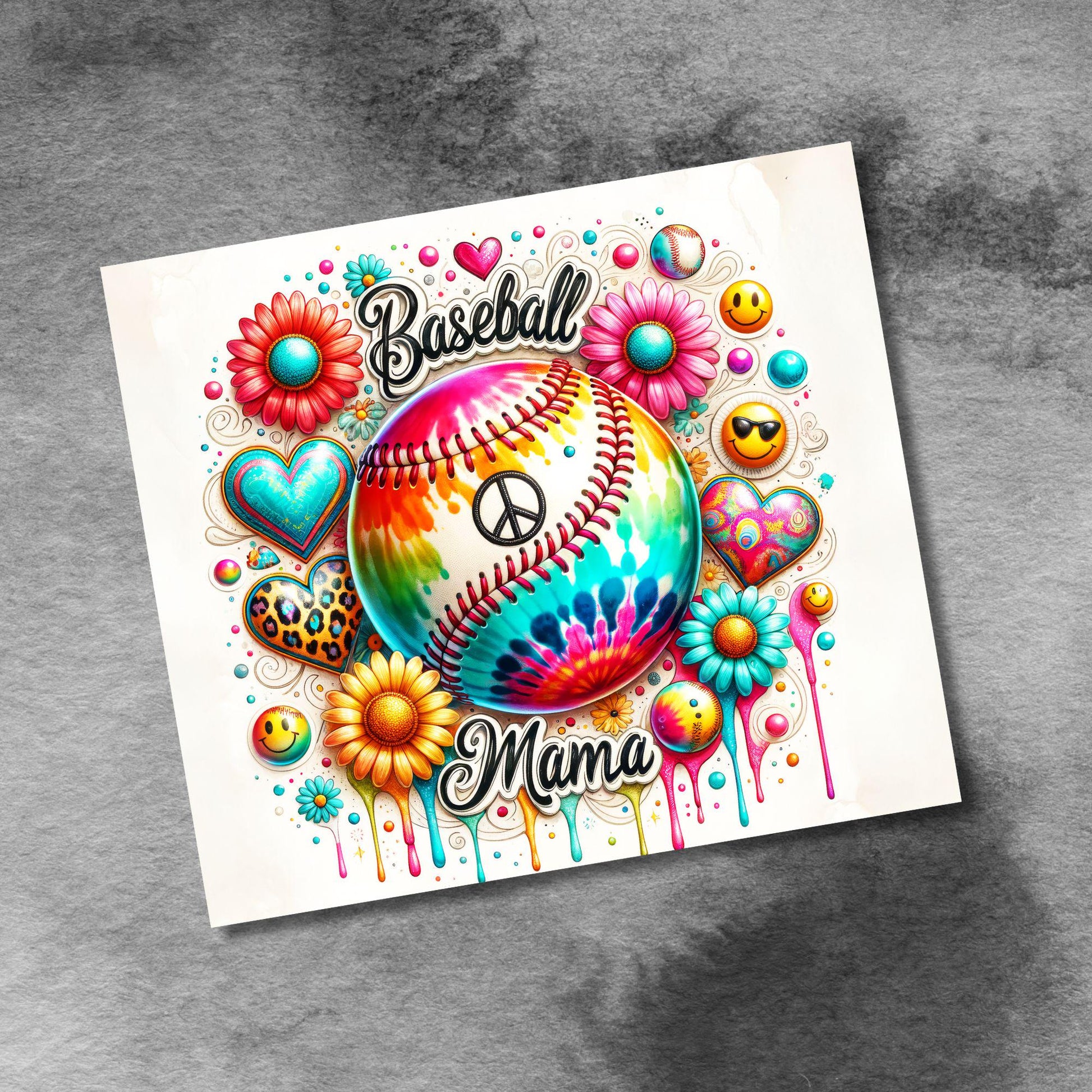 Retro Baseball Mama 20oz Tumbler Wrap, Seamless Baseball Mama PNG Sublimation Templates,Sports Mom Tumbler Wrap