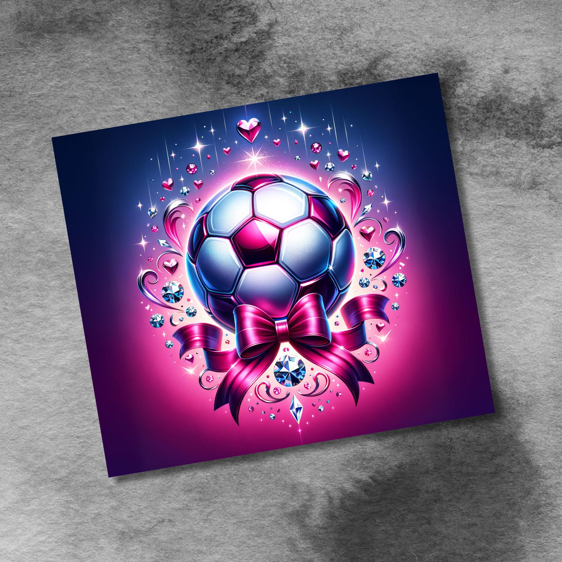 Coquette Bow Glitter Glam Girls Soccer 20oz Tumbler Wrap ,Soccer Ball PNG File, 20 oz Tumbler Wrap Instant Digital Download PNG