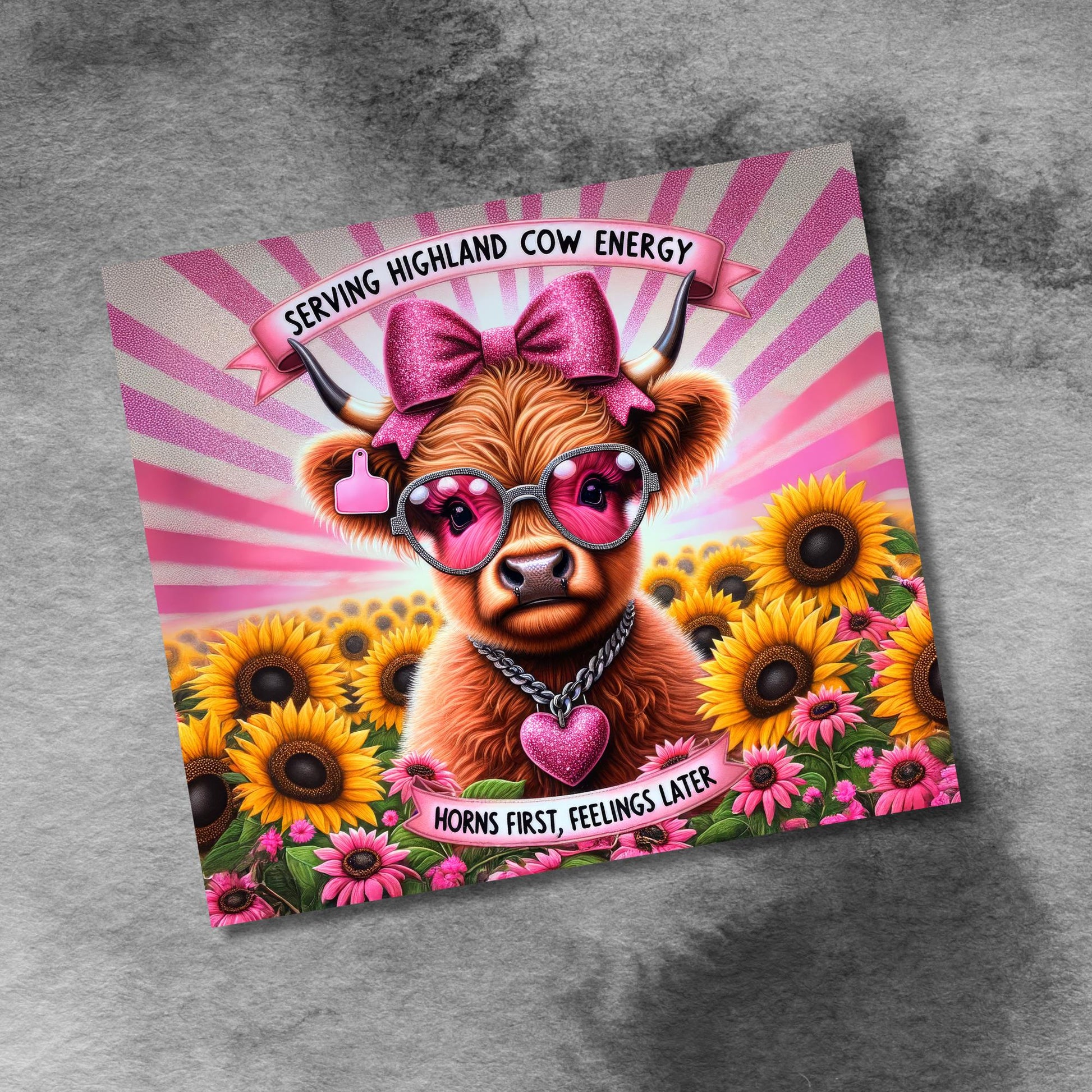 Highland Cow Sarcasm 20 oz Skinny Tumbler Sublimation Design, Highland Cow Energy Tumbler Wrap, Cow Tumbler Wrap PNG, Digital Download