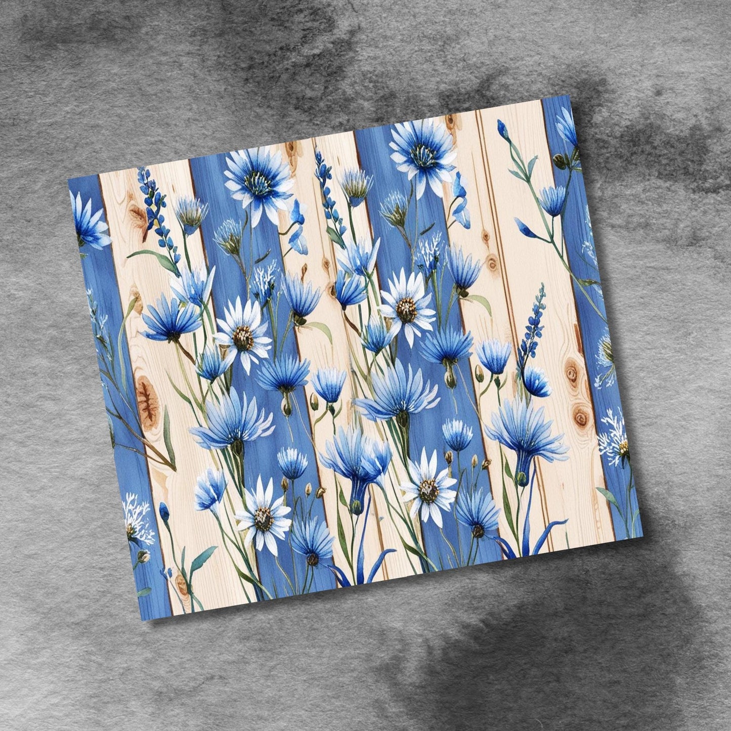 Rustic Floral Western Southwest 20oz Skinny Tumbler, Seamless Cowgirl Floral Country Western 20 oz Straight Skinny Tumbler Wrap PNG