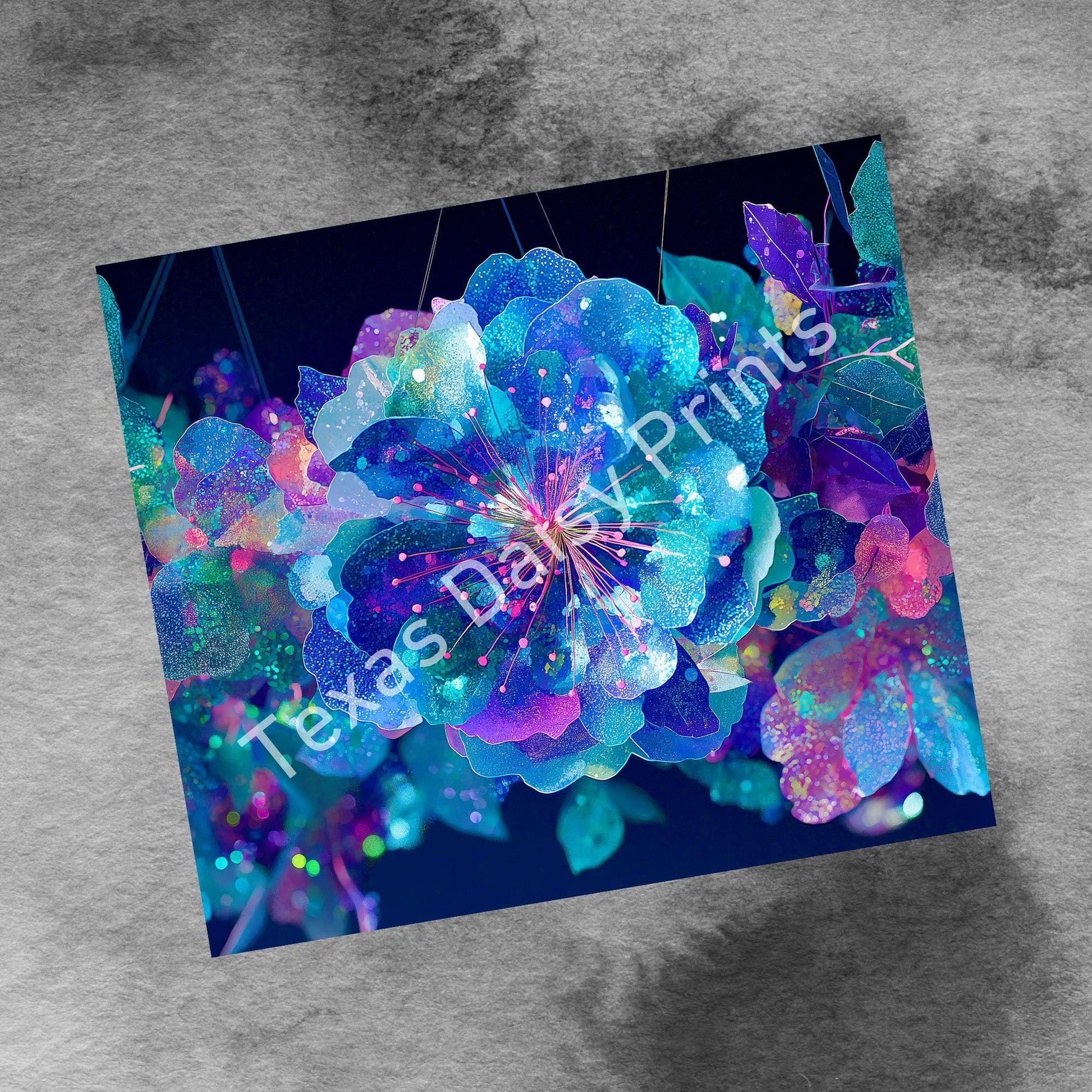 Neon Floral, 20oz Skinny Floral Tumbler PNG Spring Flowers Sublimation Designs, Flower Tumbler Wrap, Digital Download