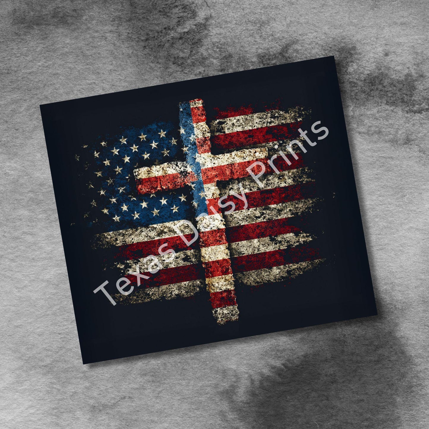 American Flag on Christina Cross 20oz Skinny Tumbler Wrap, Christian Faith 20 oz Sublimation Digital Design, Christian PNG Digital Download