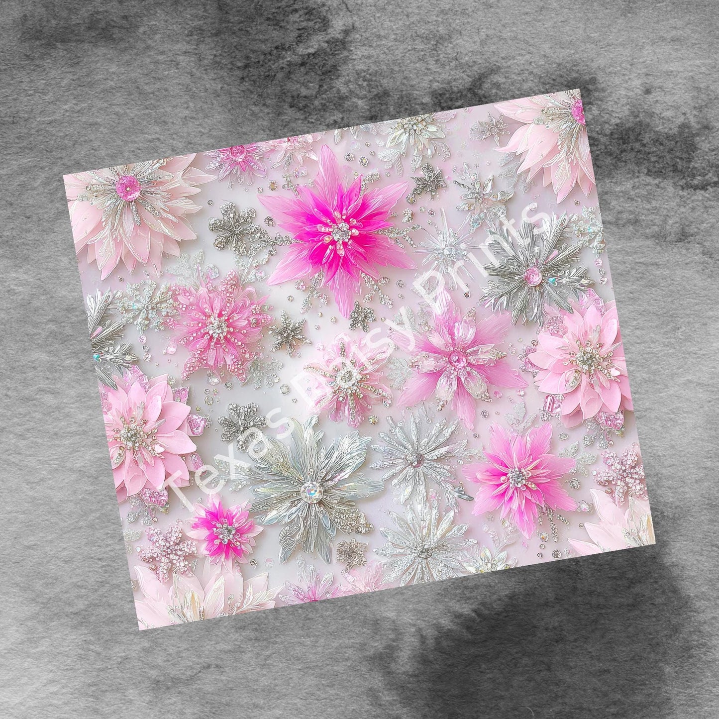 Winter Snowflake 20oz Skinny Tumbler Wrap Design PNG, Holiday Seamless 20oz Sublimation Wrap, Digital Download