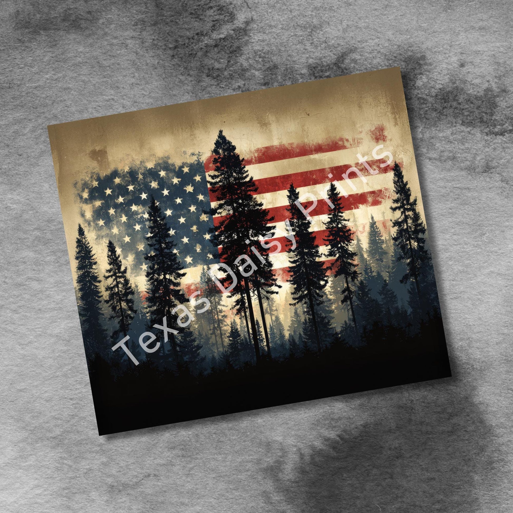 Wilderness Landscape American Flag 20oz Skinny Tumbler Seamless, Patriotic American Flag, Sublimation ,PNG Digital Download, 2 Variations