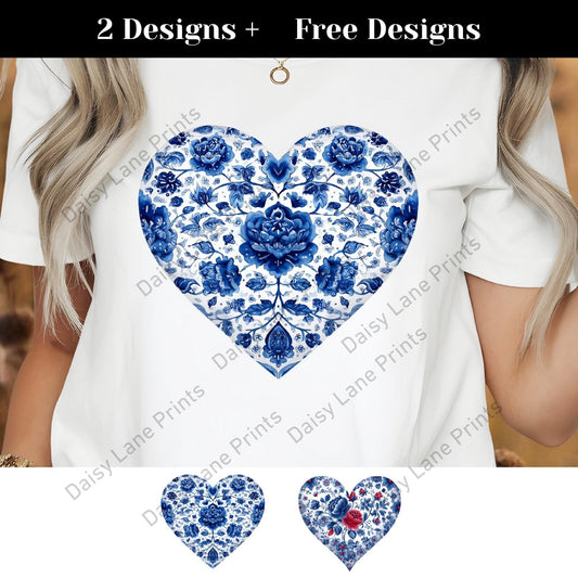 Floral Heart Png, T-Shirt Design, Whimsical Heart png, Valentines Sublimation Digital Download