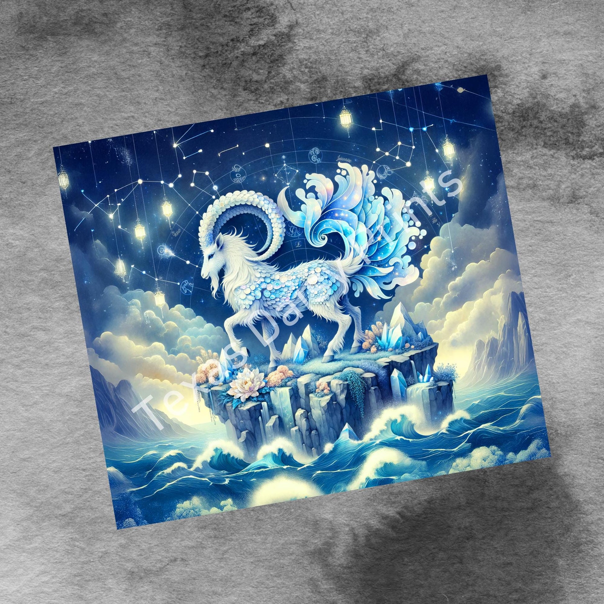 Aries Zodiac 20oz Skinny Tumbler Wrap, Celestial Star Sign Sublimation Design, Tumbler Wrap Seamless Straight PNG Digital Download