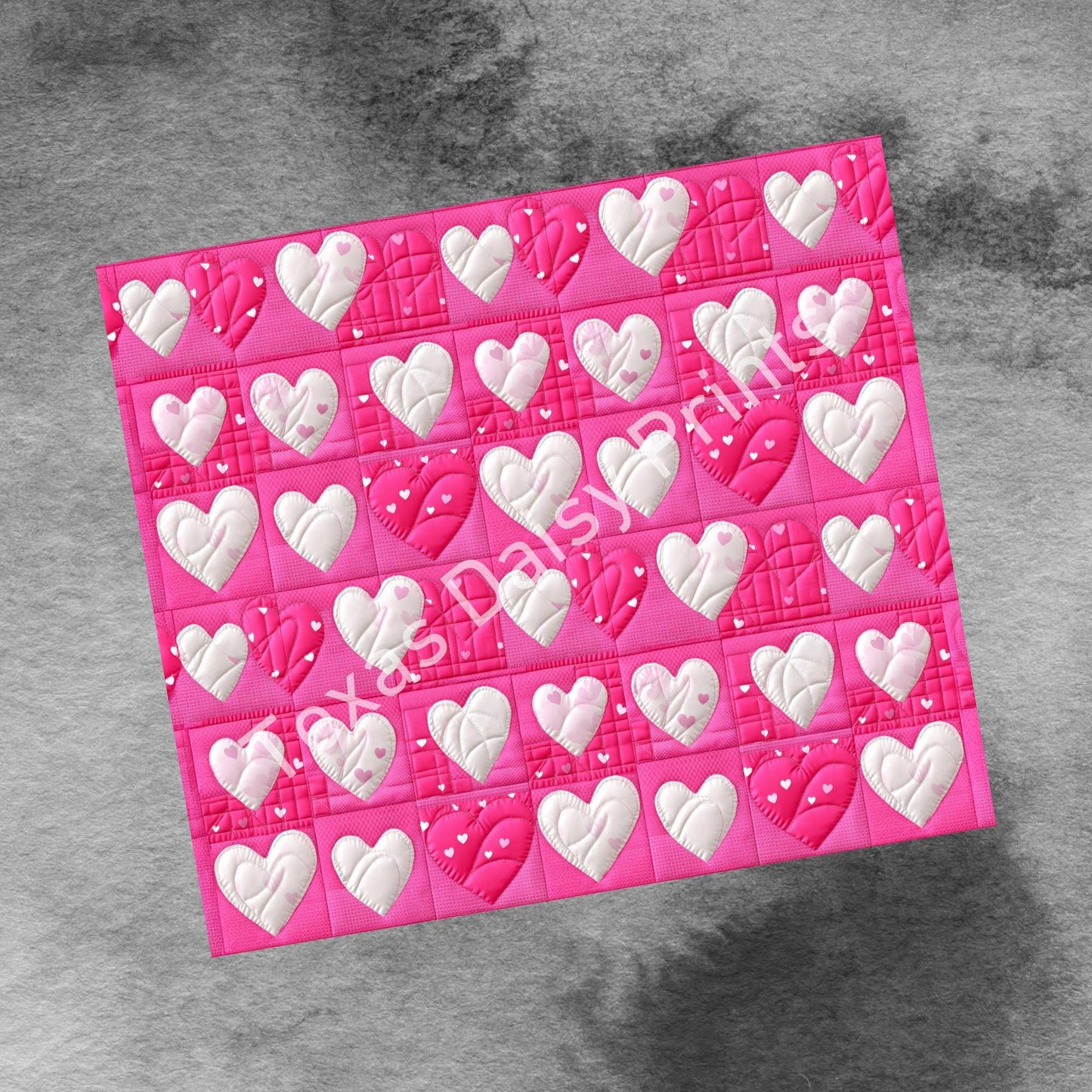 3D Valentines Heart Quilted , 20oz Skinny Tumbler, Hearts Tumbler Seamless Sublimation Design Templates,Straight PNG Digital Download