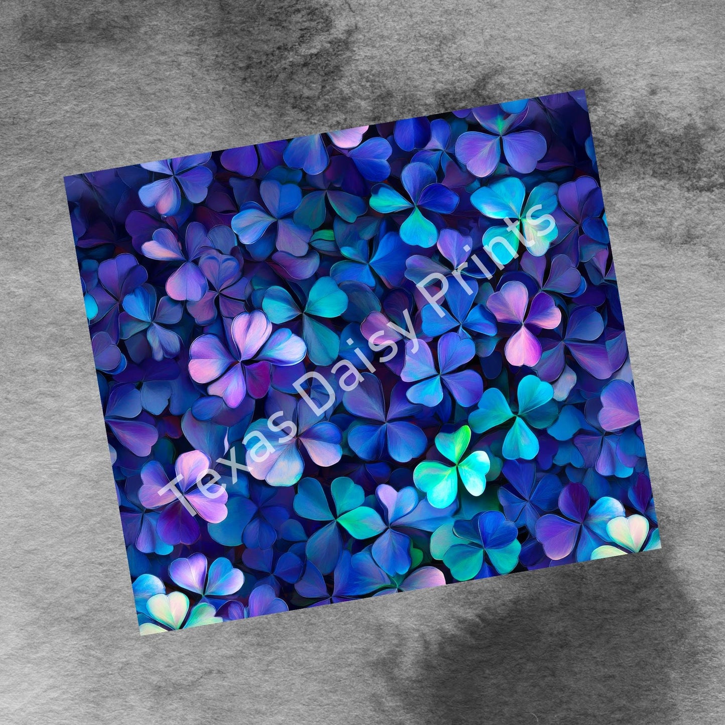 3D Clover Irish Luck 20oz Skinny Tumbler Wrap Png, St Patricks Day Seamless Tumbler