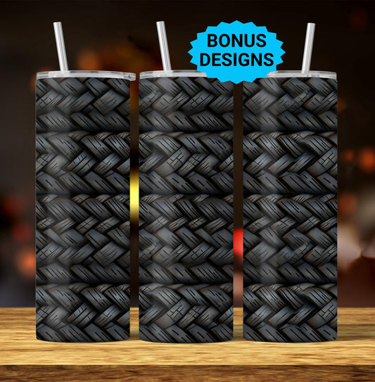 Tire Tread 20oz Skinny Tumbler, Off Road Tumbler Seamless Sublimation Design, Patchwork Straight PNG Digital Download