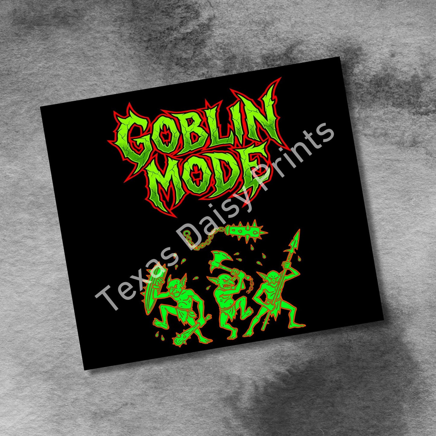 Goblin Mode Gamer 20 Oz Skinny Tumbler Wrap, Seamless Png Sublimation, Neon Video Game Png Digital Download
