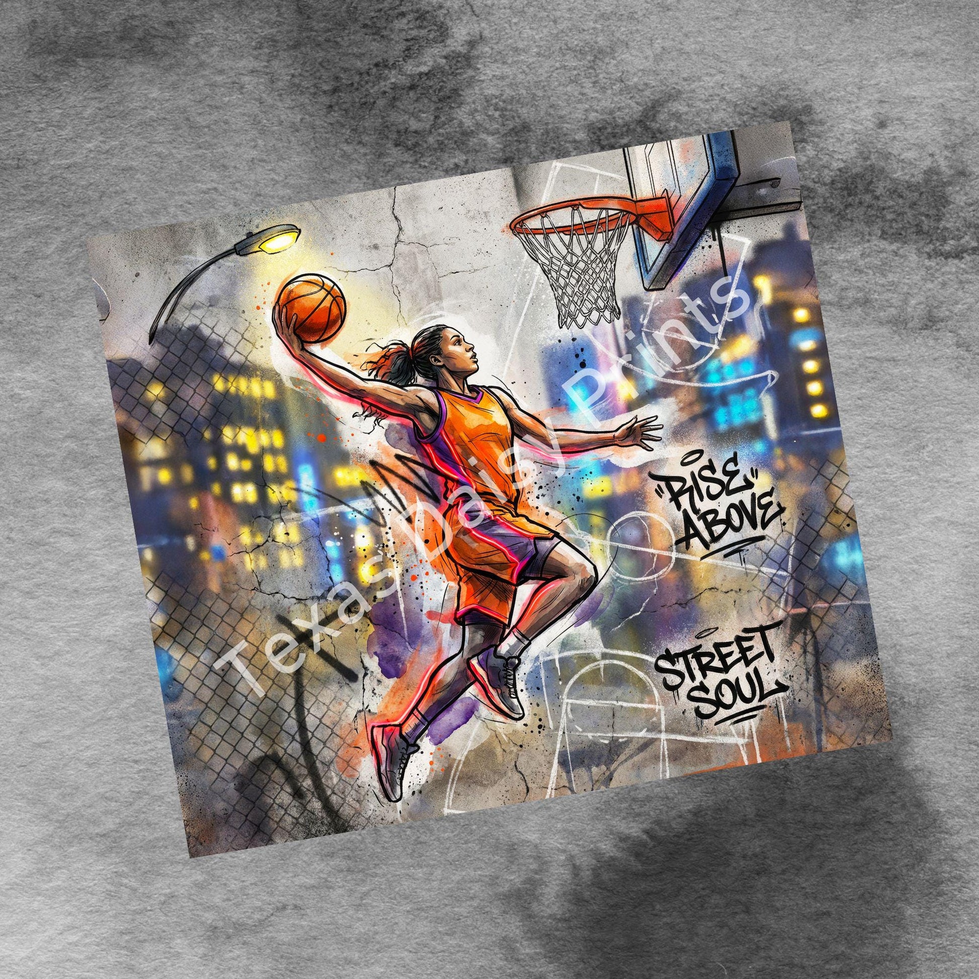 Basketball Tumbler Wrap, 20 oz Skinny Tumbler Wrap Sublimation Design, Basketball Player Seamless Tumbler, Basketball Mom Tumbler