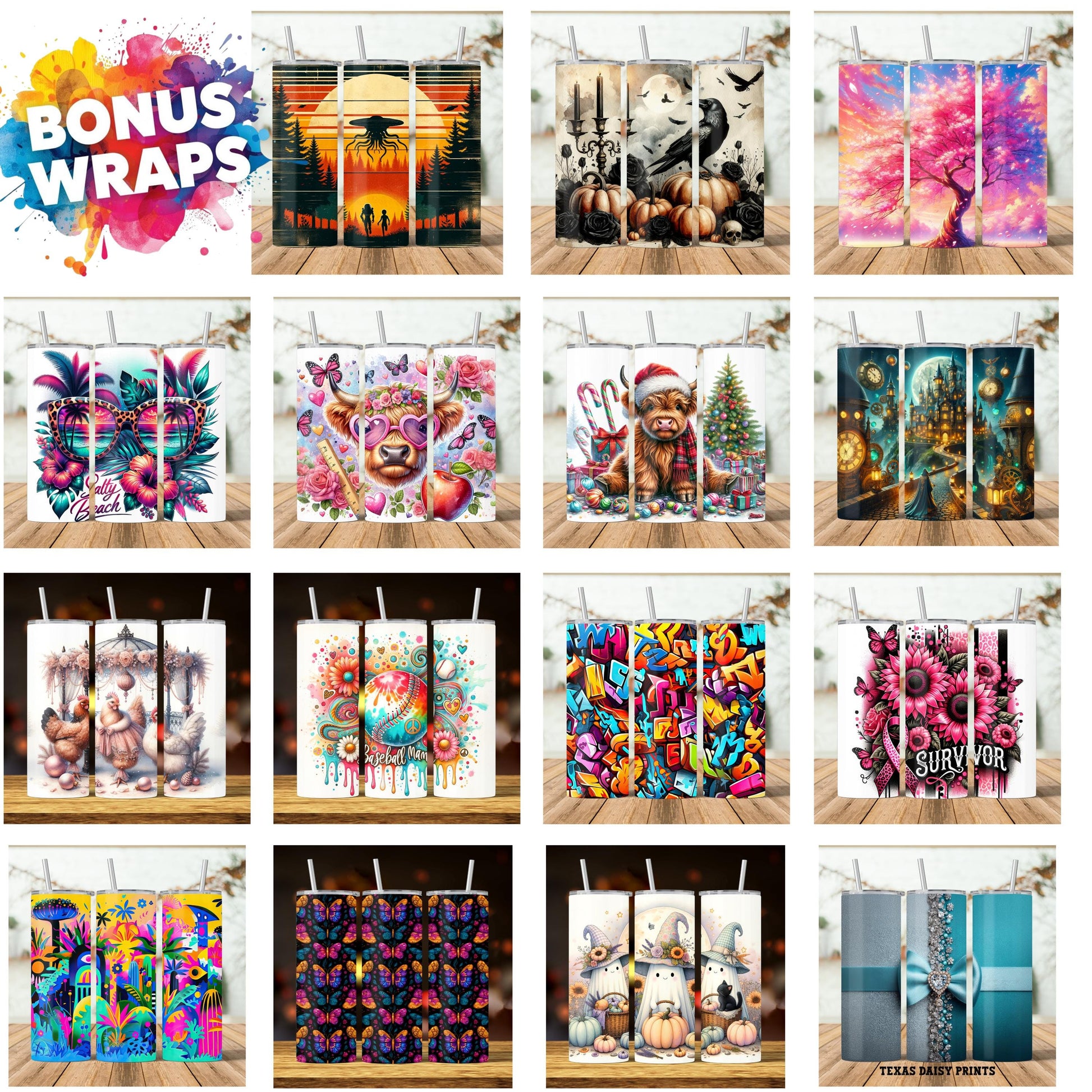 Steampunk Dogs 20oz Skinny Tumbler Wrap, Vintage Dog Seamless Sublimation Design Templates, Tumbler Straight PNG Digital Download