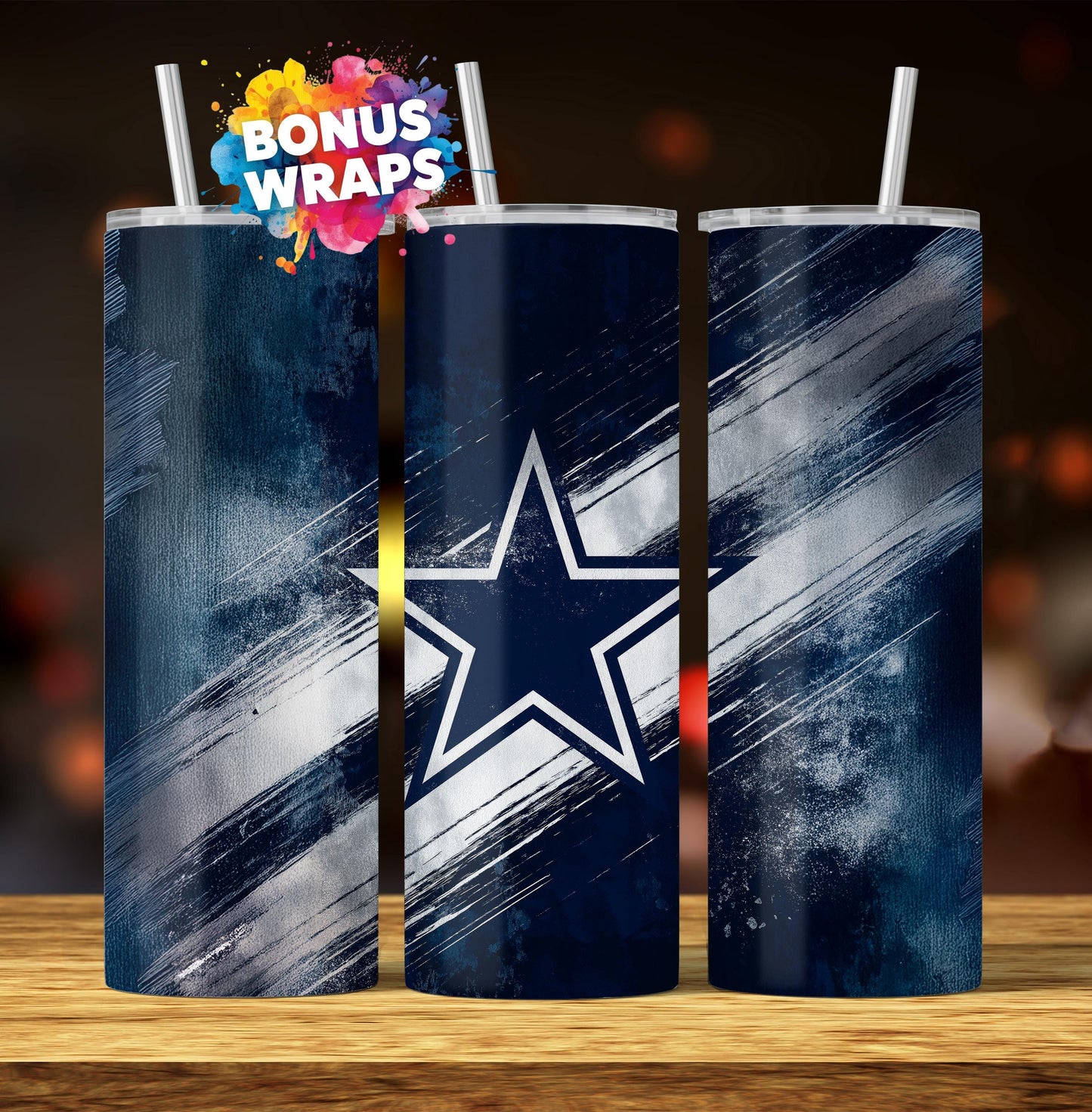 Cowboy Texas Star and Stripes 20oz Skinny Tumbler Sublimation Design Templates, Seamless PNG Digital Download