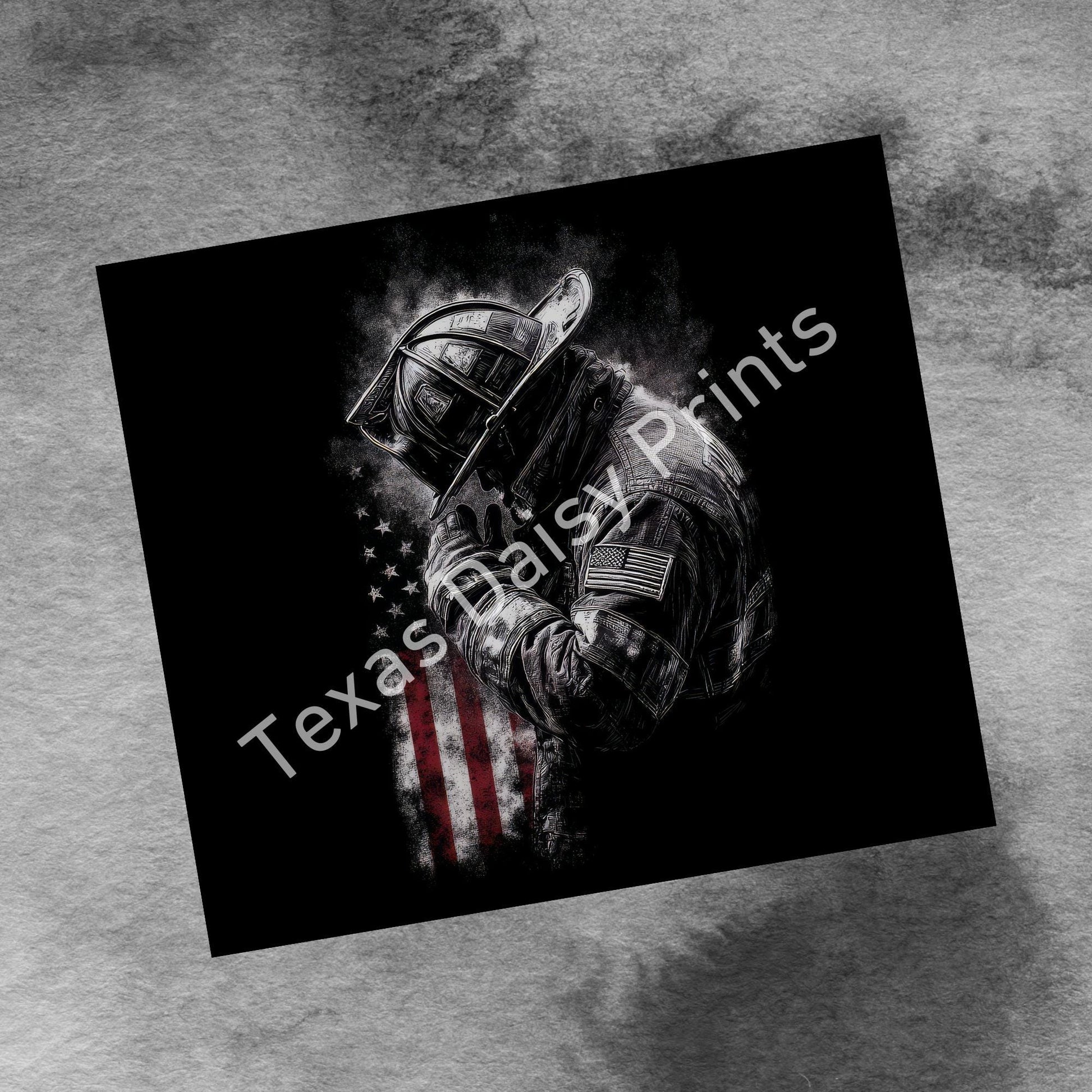 Firefighter Patriotic 20oz Skinny Tumbler Wrap, Fire Rescue Sublimation Templates,PNG Digital Download