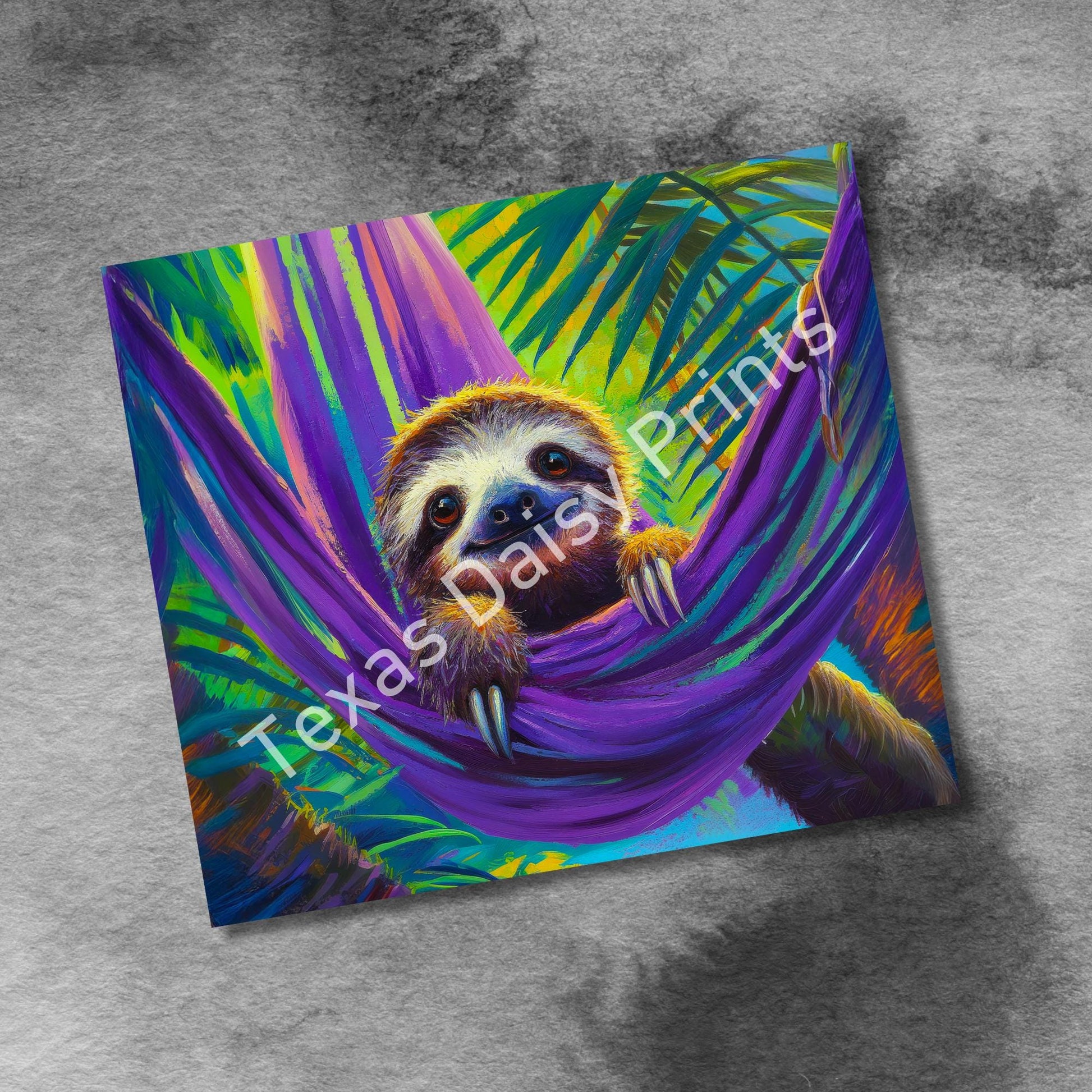 Sloth Hanging In Tree, 20oz Skinny Tumbler Wrap, Seamless Cute Sloth Sublimation Design PNG, Sloth Design Sublimation