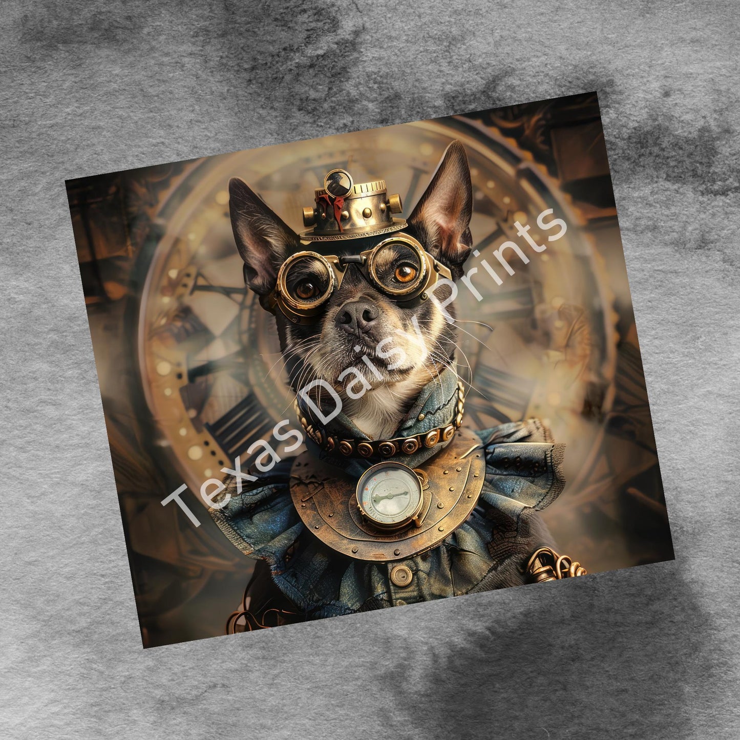 Steampunk Dogs 20oz Skinny Tumbler Wrap, Vintage Dog Seamless Sublimation Design Templates, Tumbler Straight PNG Digital Download