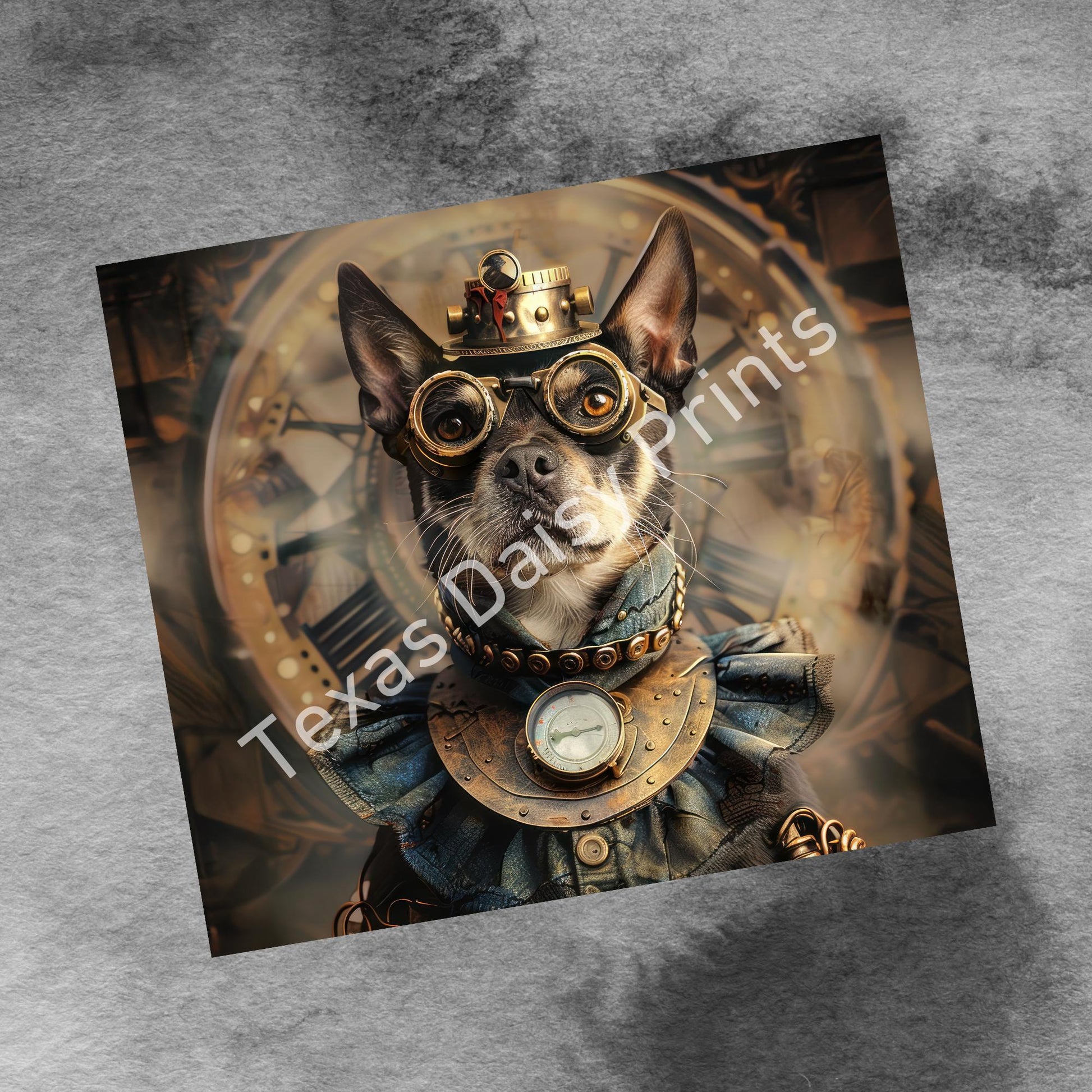 Steampunk Dogs 20oz Skinny Tumbler Wrap, Vintage Dog Seamless Sublimation Design Templates, Tumbler Straight PNG Digital Download