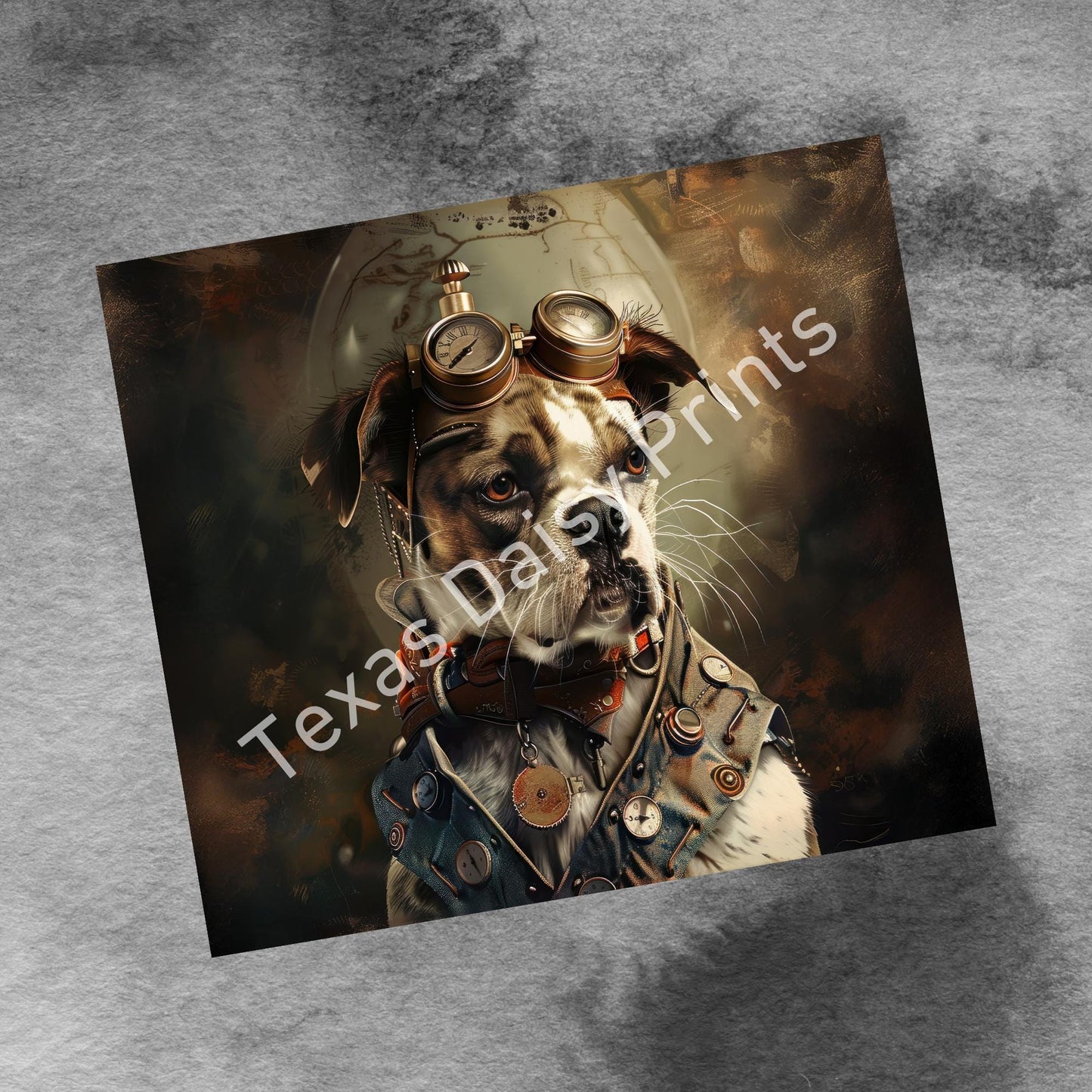 Steampunk Dogs 20oz Skinny Tumbler Wrap, Vintage Dog Seamless Sublimation Design Templates, Tumbler Straight PNG Digital Download