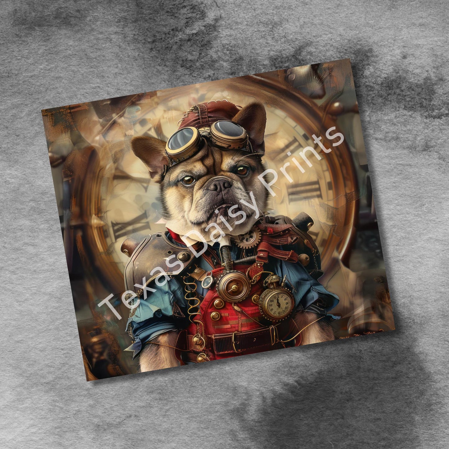 Steampunk Dogs 20oz Skinny Tumbler Wrap, Vintage Dog Seamless Sublimation Design Templates, Tumbler Straight PNG Digital Download