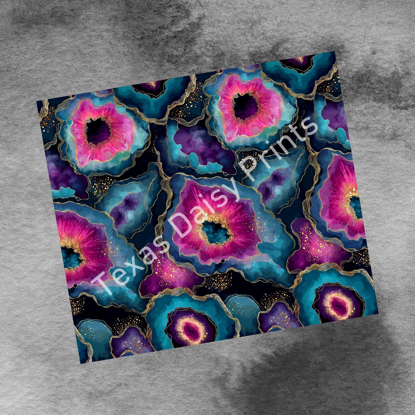 Geode Agate 20oz Skinny Tumbler Wrap, Pink Gold Seamless Sublimation Design Templates, Girly Tumbler PNG Digital Download