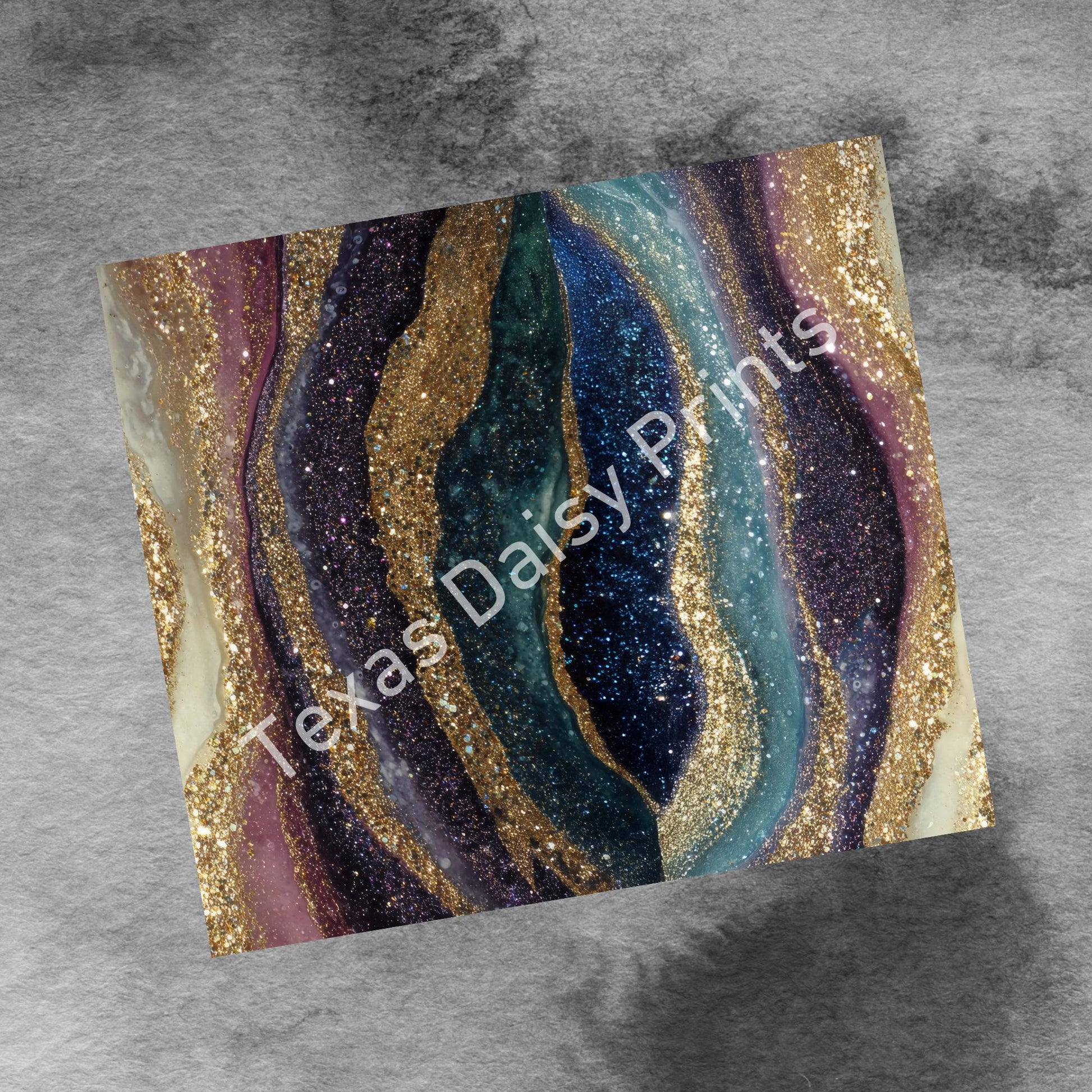 Geode Agate 20oz Skinny Tumbler Wrap, Brown Gold Seamless Sublimation Design Templates, Girly Tumbler PNG Digital Download