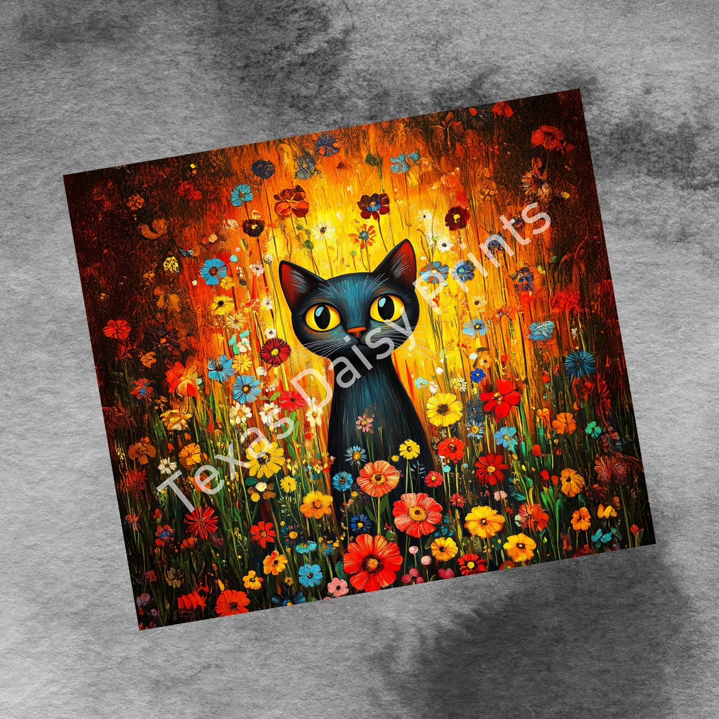 Cute Cat 20oz Skinny Tumbler, Cat Lover Seamless Sublimation Design Templates, Spring Flowers Cat Tumbler Straight PNG Digital Download