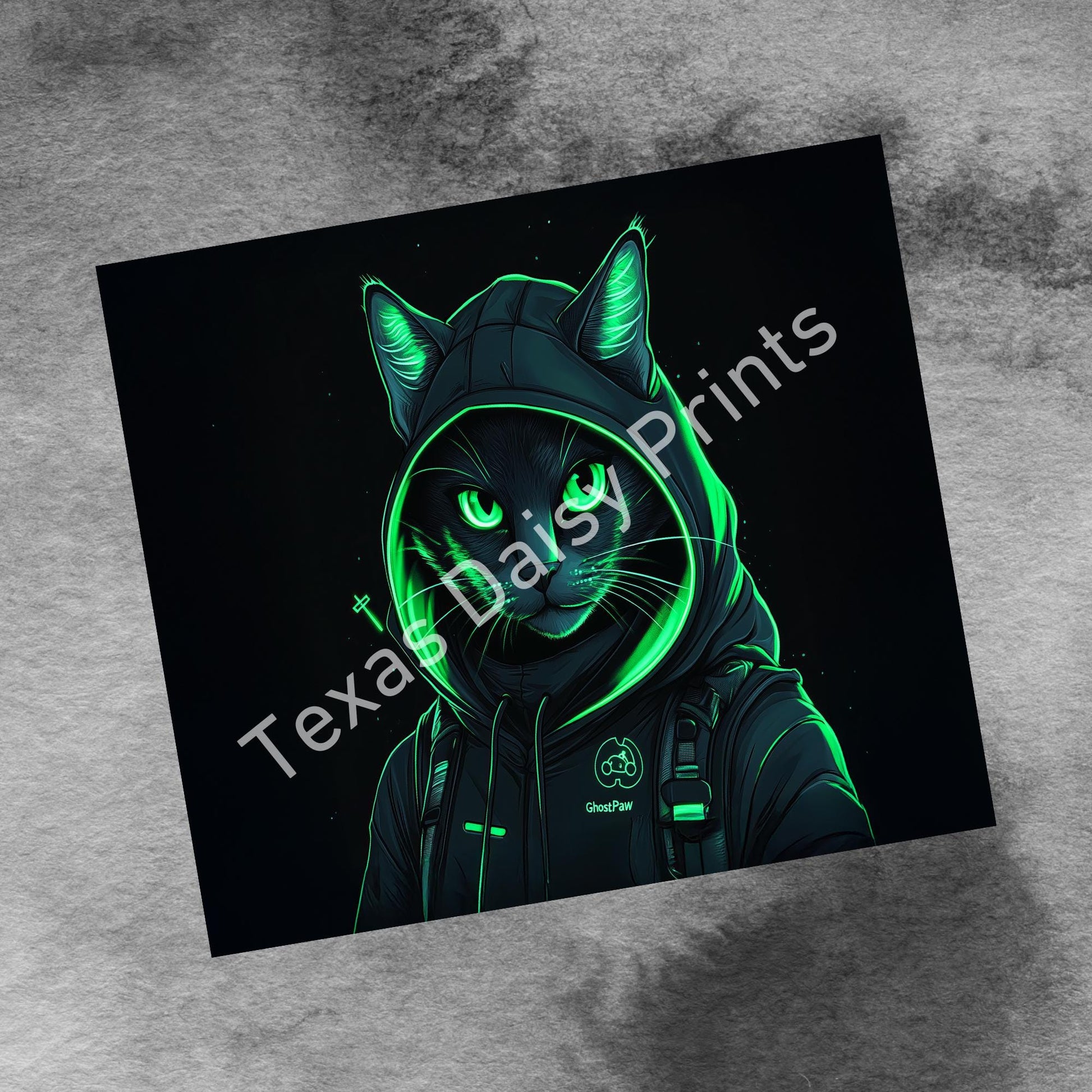 Ghost Cat 20oz Skinny Tumbler, Cat Lover Seamless Sublimation Design Templates, Ghost Paw Cat Tumbler Straight PNG Digital Download