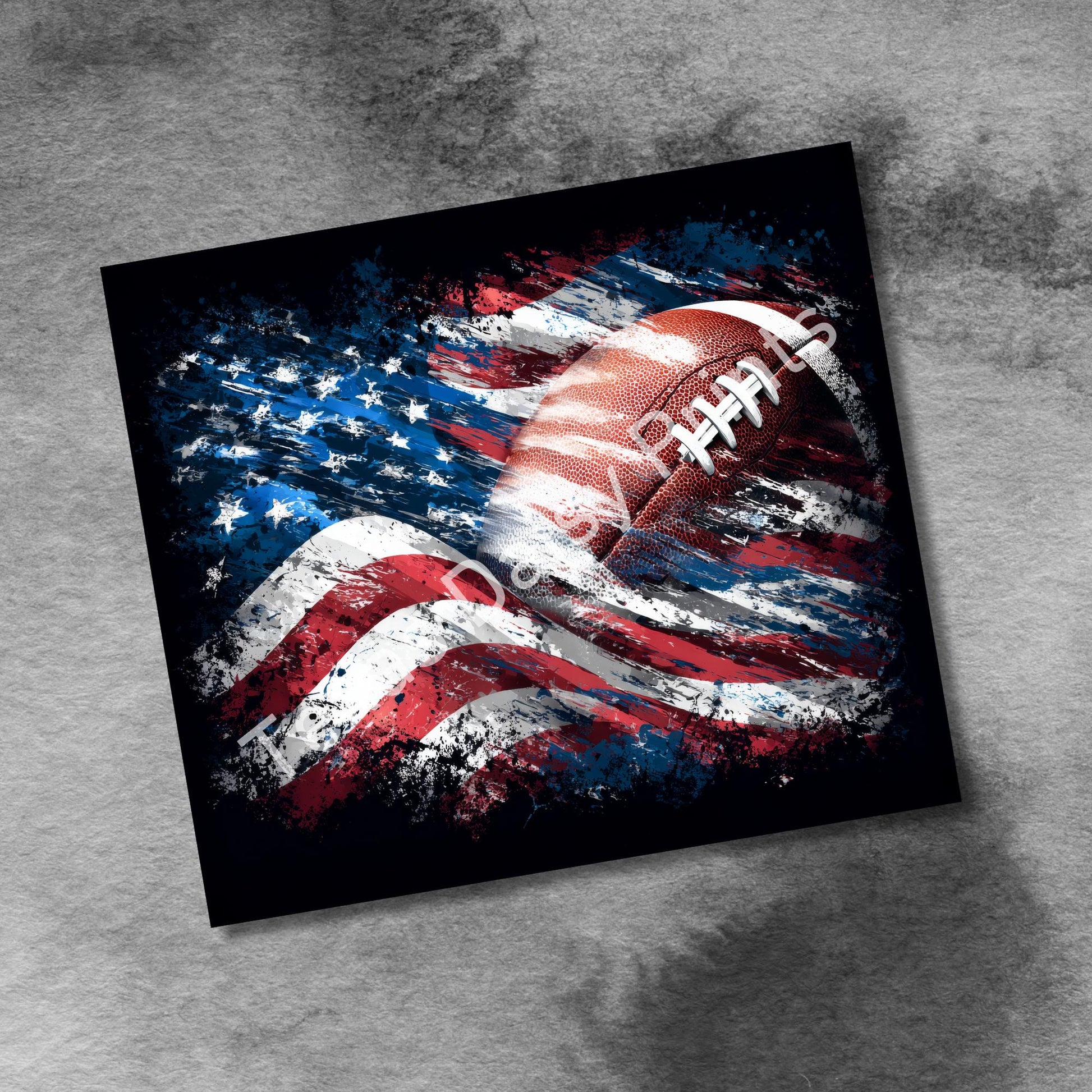 Patriotic American Football 20oz Skinny Tumbler Wrap, American Football, Seamless 4th of July Sublimation Templates,PNG Digital Download