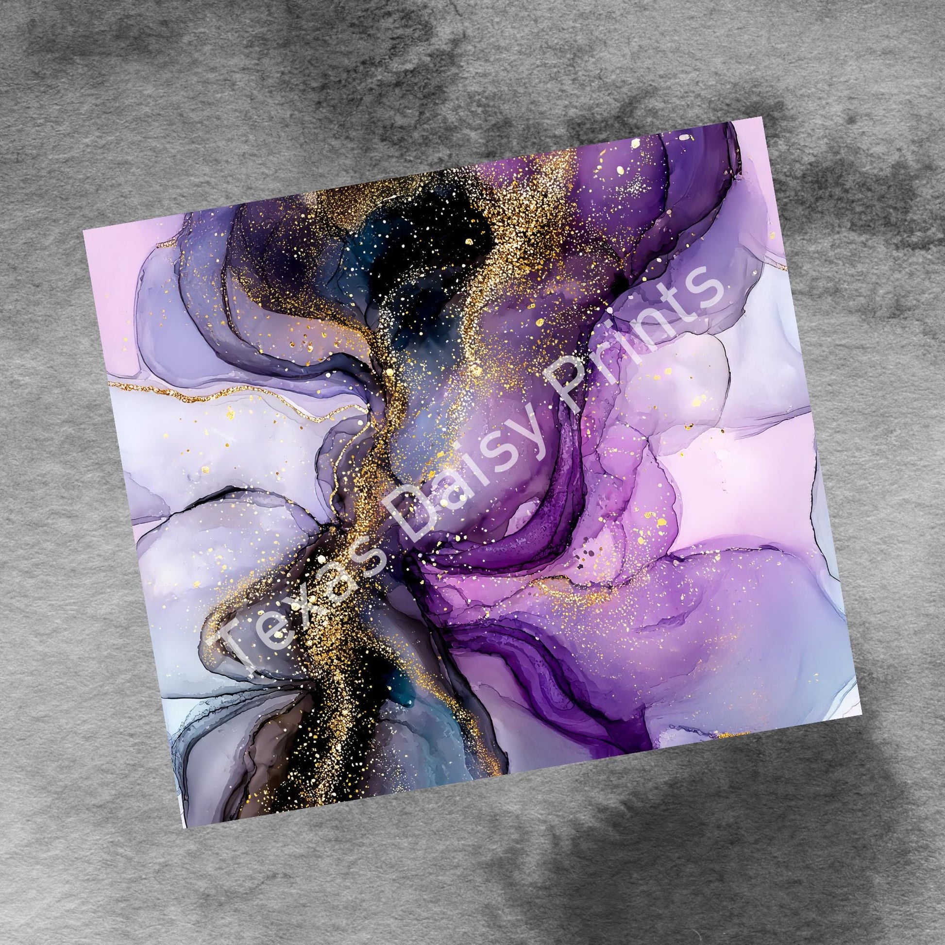 Marble 20oz Skinny Tumbler Wrap, Purple BlackGold Marble Seamless Sublimation Design Templates, Girly Tumbler PNG Digital Download