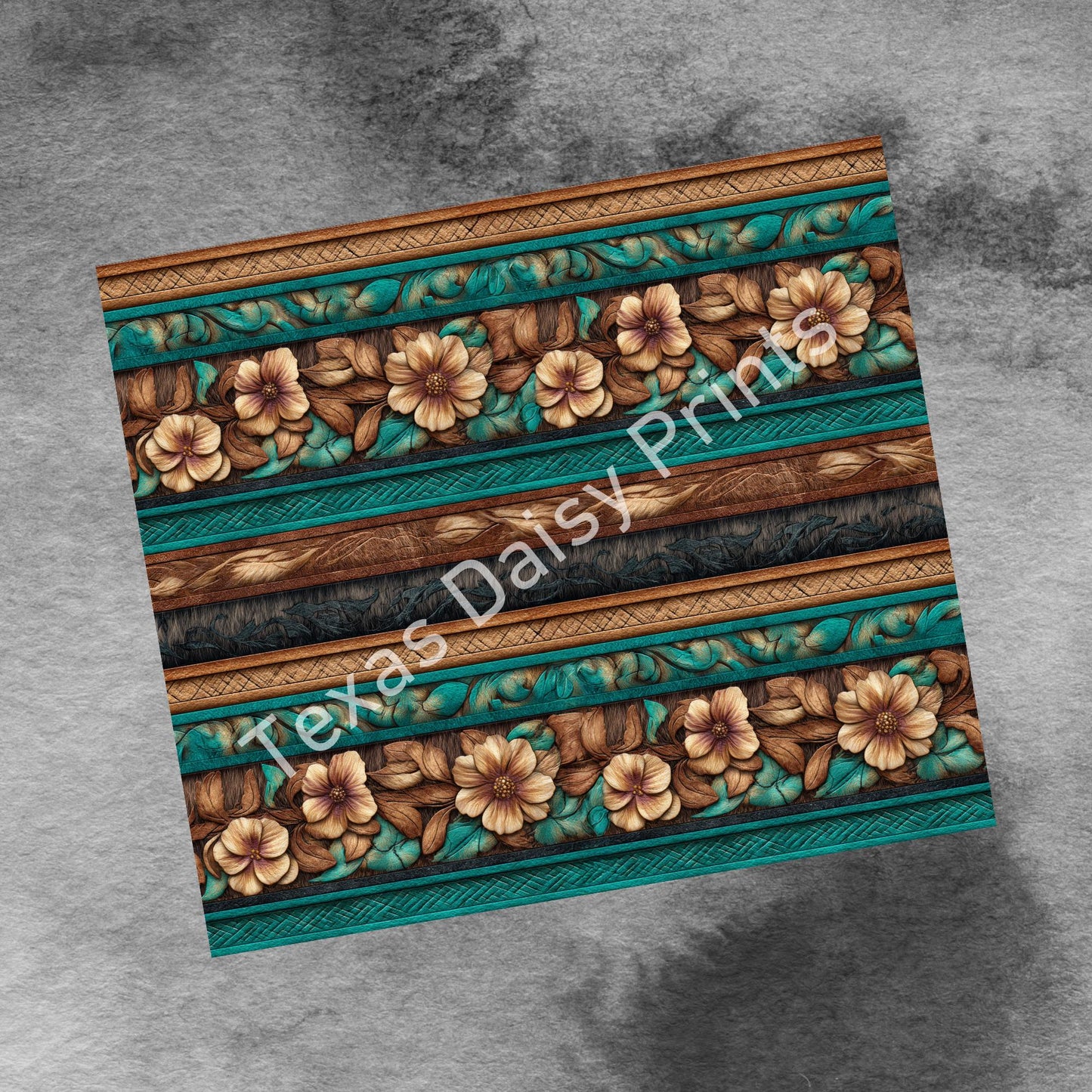 Western Leather and Cow Hide 20oz Skinny Tumbler Wrap, Seamless Country Western Sublimation Tumbler PNG Designs