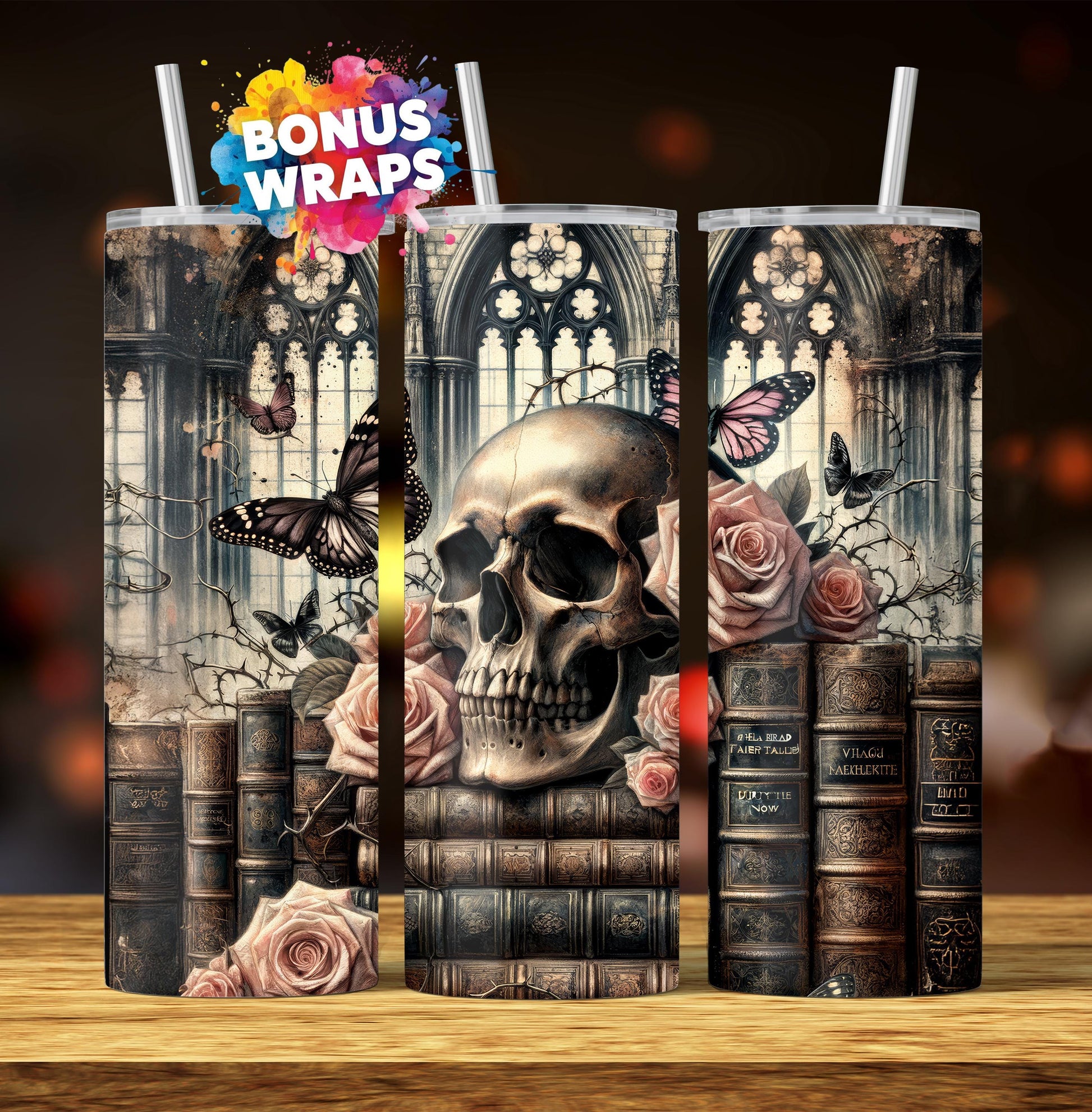 Romantasy Book Lover Sarcasm 20oz Skinny Tumbler Wrap PNG, 20 Oz Tumbler png, Gothic Fantasy Book Tumbler PNG Design Digital Download