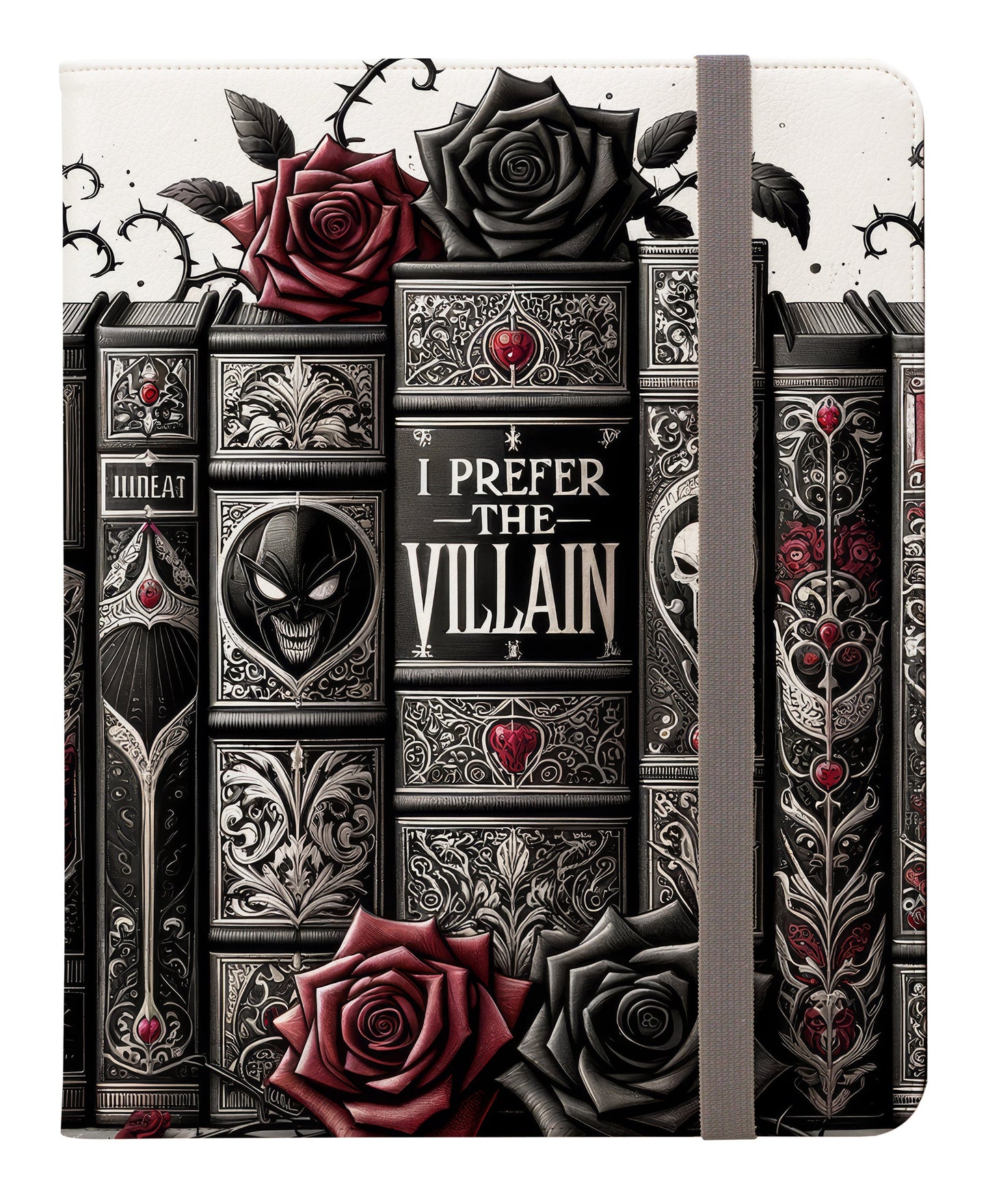 Romantasy I Prefer the Villain Book Lover, Dark Romance, Gothic Fantasy Ipad Pro 11 & Pro 12.9 Protective Case and Pencil Holder