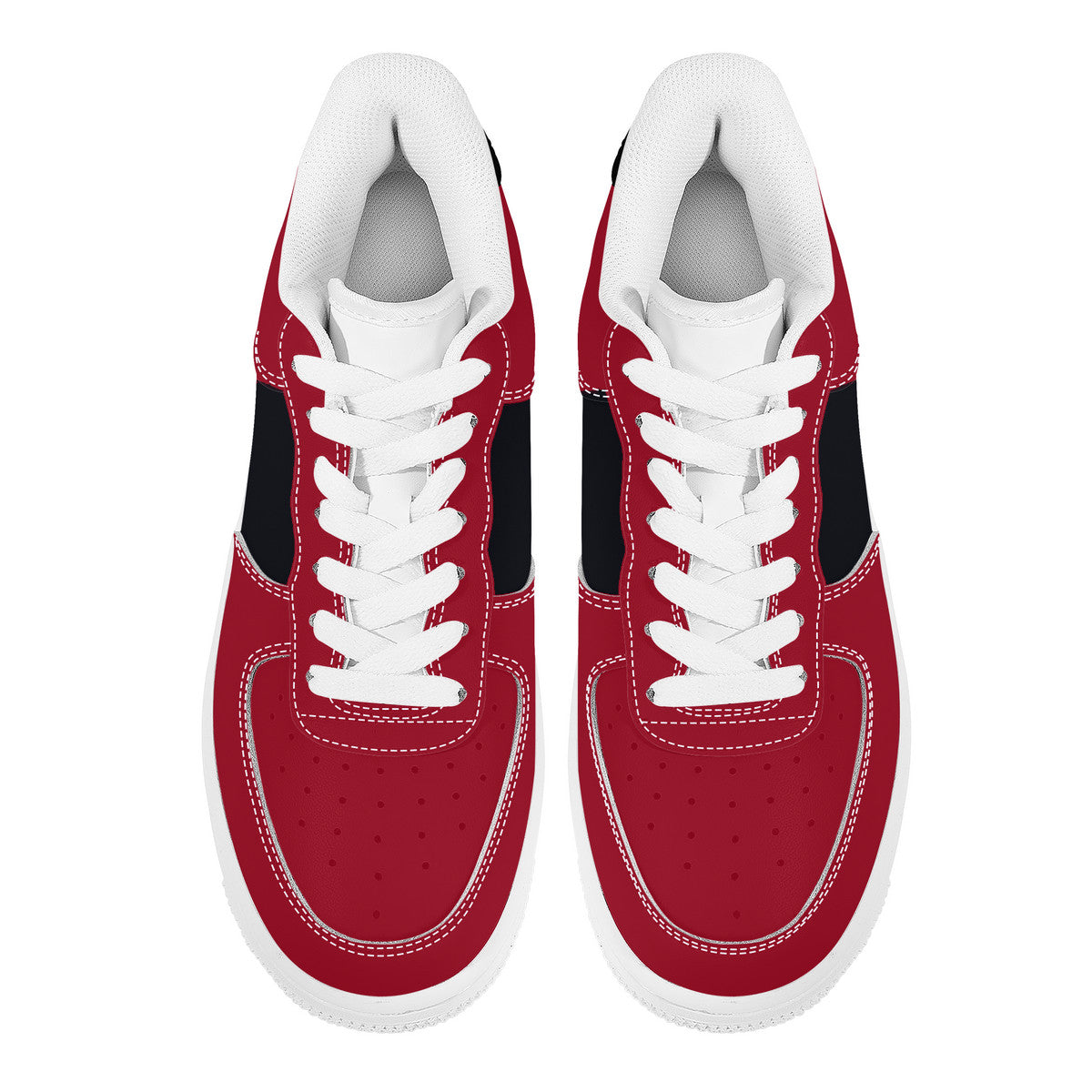 Red and Black Unisex Air Force Sneakers